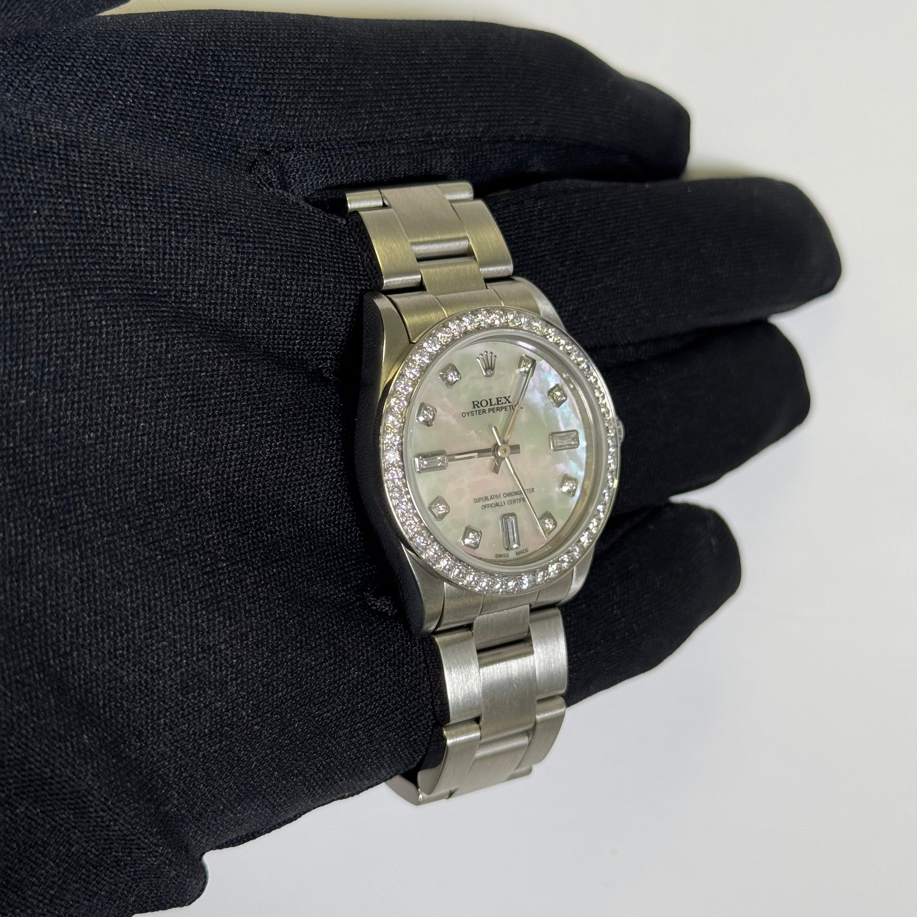 Rolex Oyster Perpetual 31mm MOP Dial Watch Ref# 67480 - Happy Jewelers Fine Jewelry Lifetime Warranty