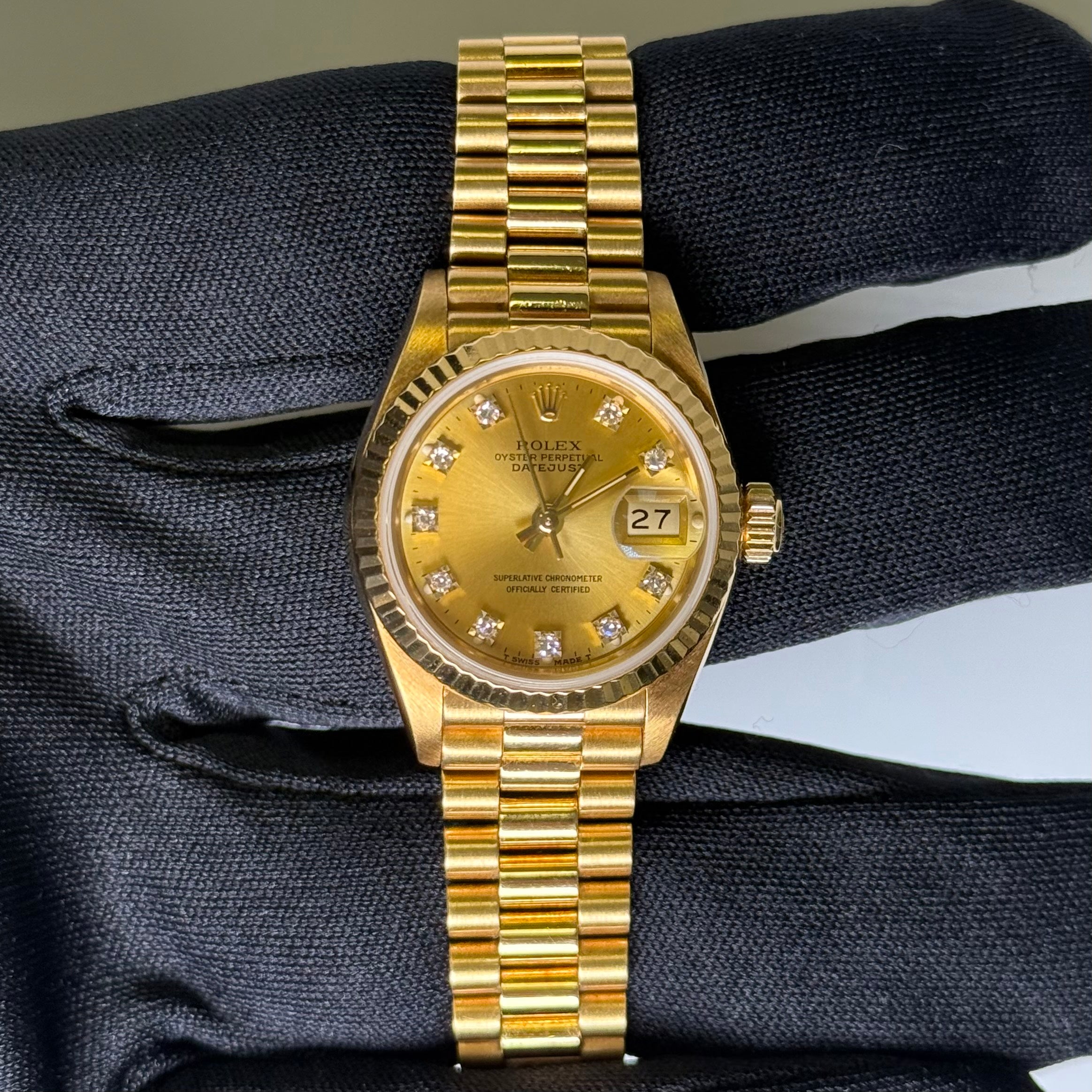 Rolex Datejust 26mm Champagne Dial Watch Ref# 69178 - Happy Jewelers Fine Jewelry Lifetime Warranty