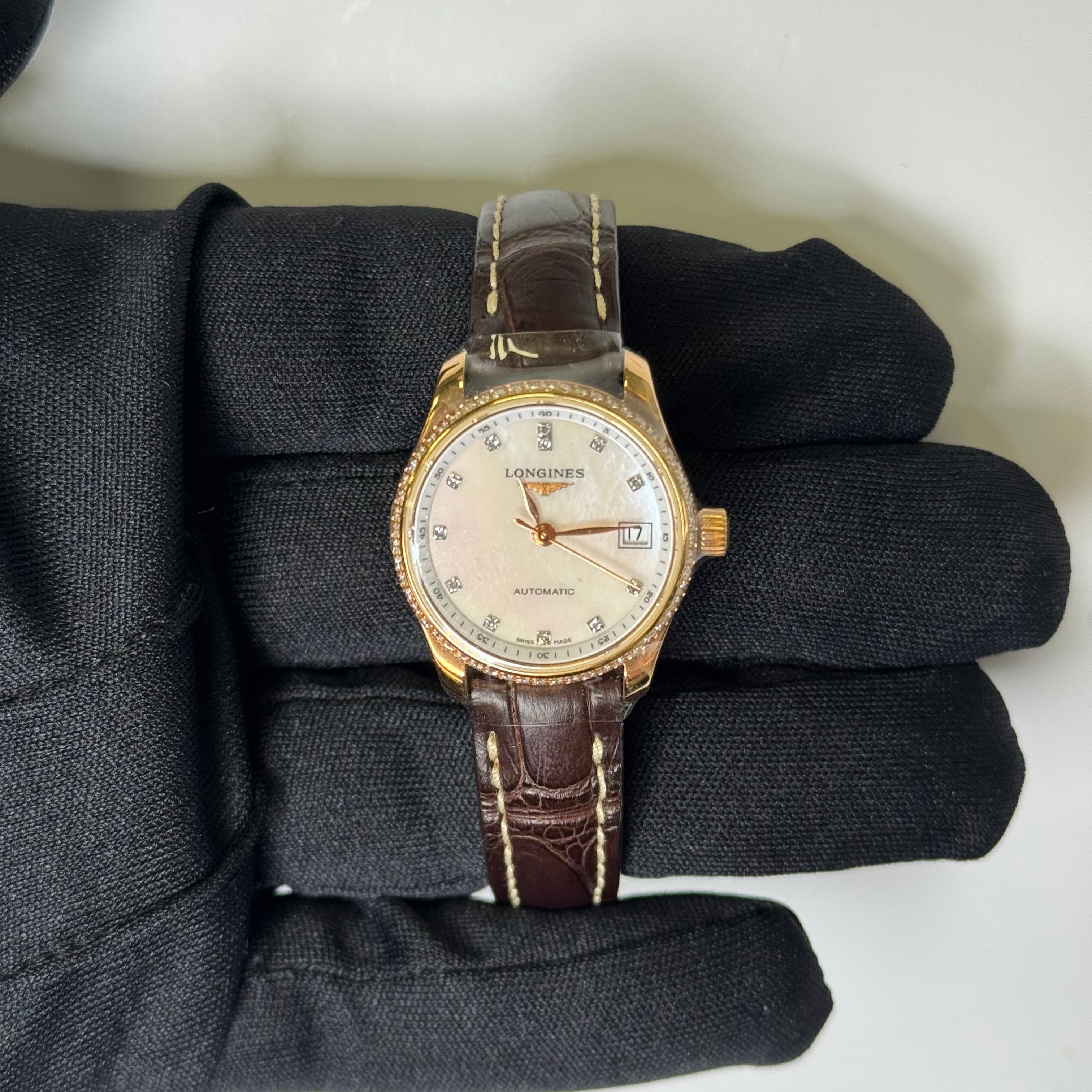 Longines Master Collection 25.5mm Mother of Pearl Dial Watch Ref#L2.128.9.87.3 - Happy Jewelers Fine Jewelry Lifetime Warranty