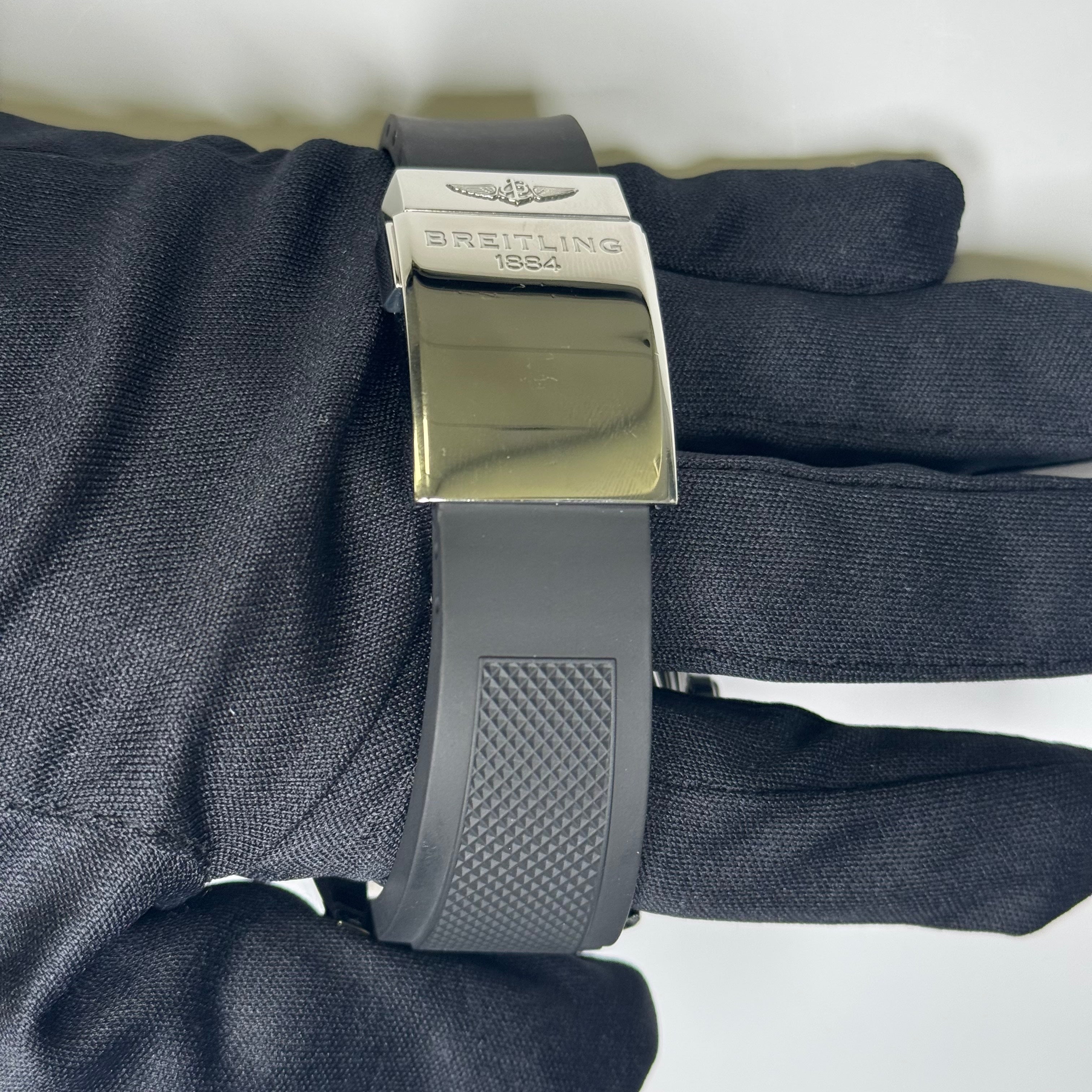 Breitling Unitime 49mm Black Chronograph Dial Watch Ref# AB0521 - Happy Jewelers Fine Jewelry Lifetime Warranty