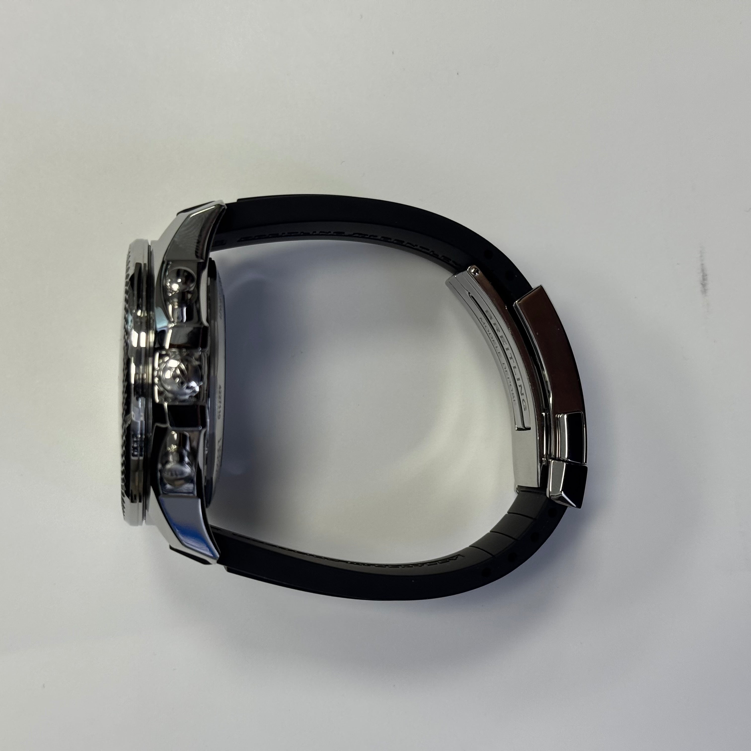 Breitling Unitime 49mm Black Chronograph Dial Watch Ref# AB0521 - Happy Jewelers Fine Jewelry Lifetime Warranty