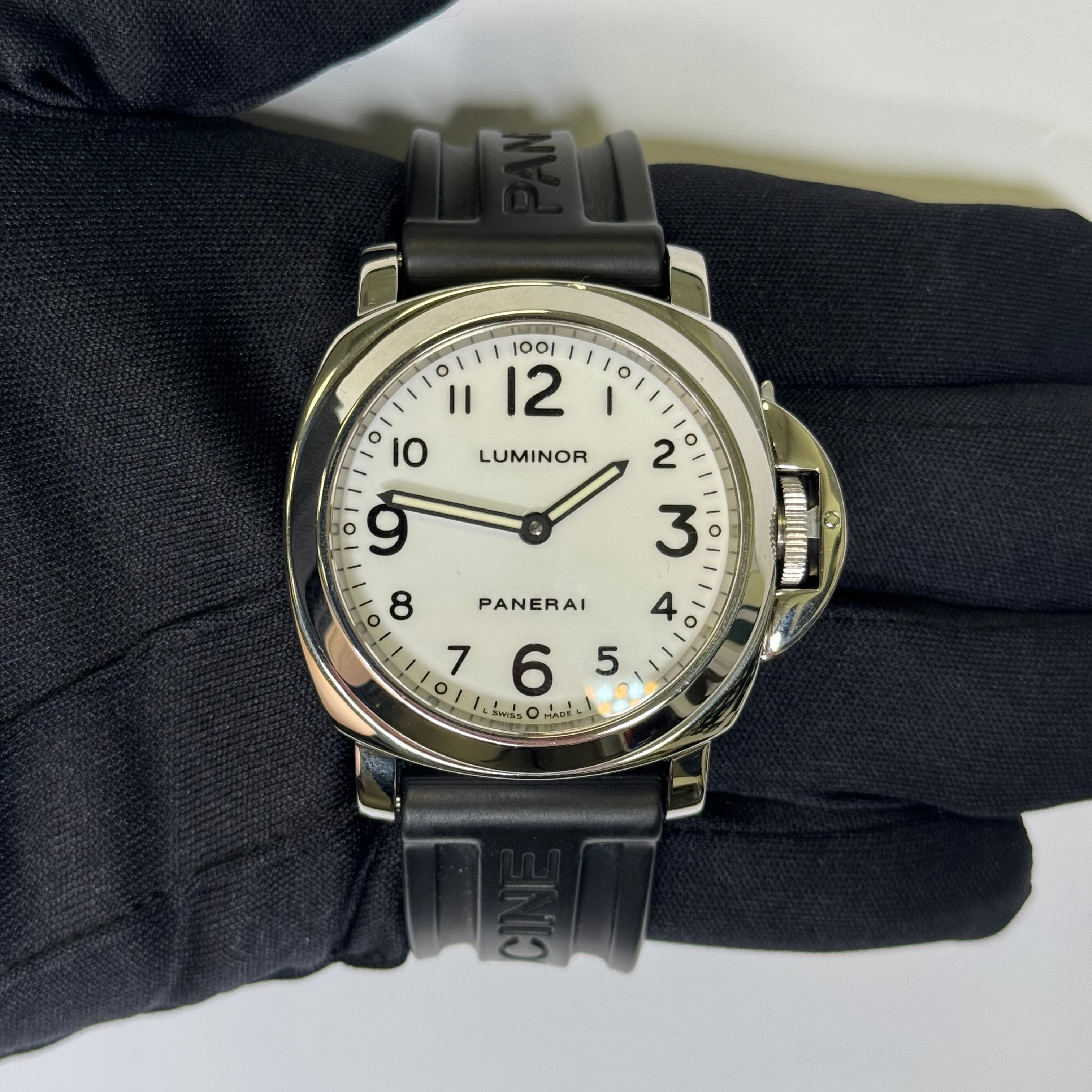 Panerai Luminor 44mm White Dial Watch Ref# PAM00114 - Happy Jewelers Fine Jewelry Lifetime Warranty