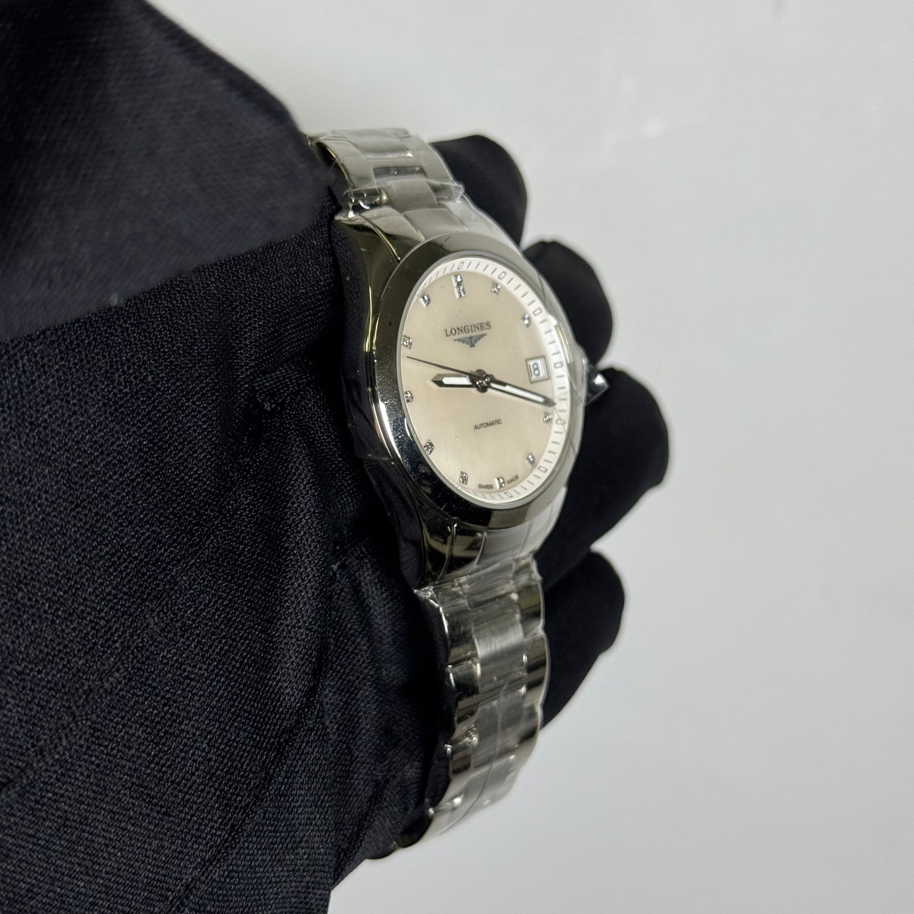 Longines Master Collection 34mm Mother of Pearl Dial Watch Ref#L2.385.3.87.6 - Happy Jewelers Fine Jewelry Lifetime Warranty