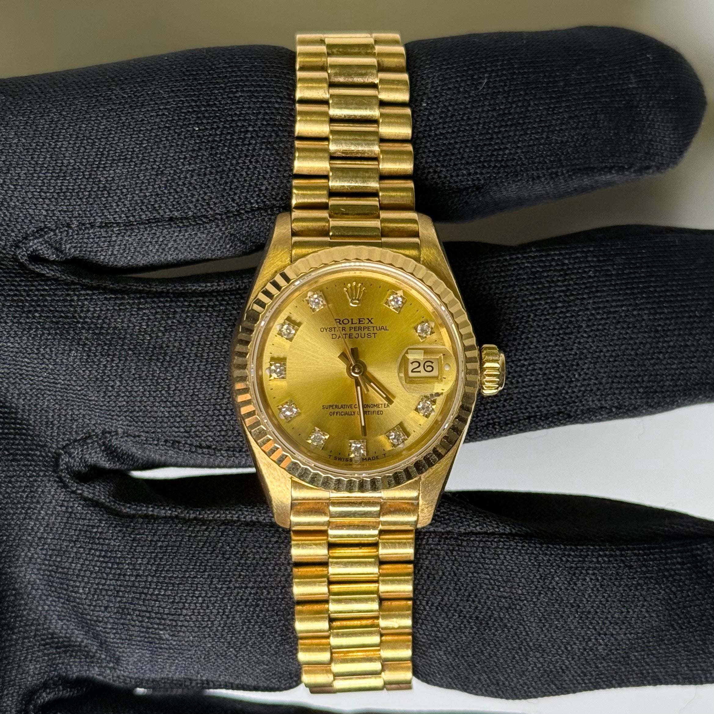 Rolex Datejust 26mm Champagne Dial Watch Ref# 69178 - Happy Jewelers Fine Jewelry Lifetime Warranty