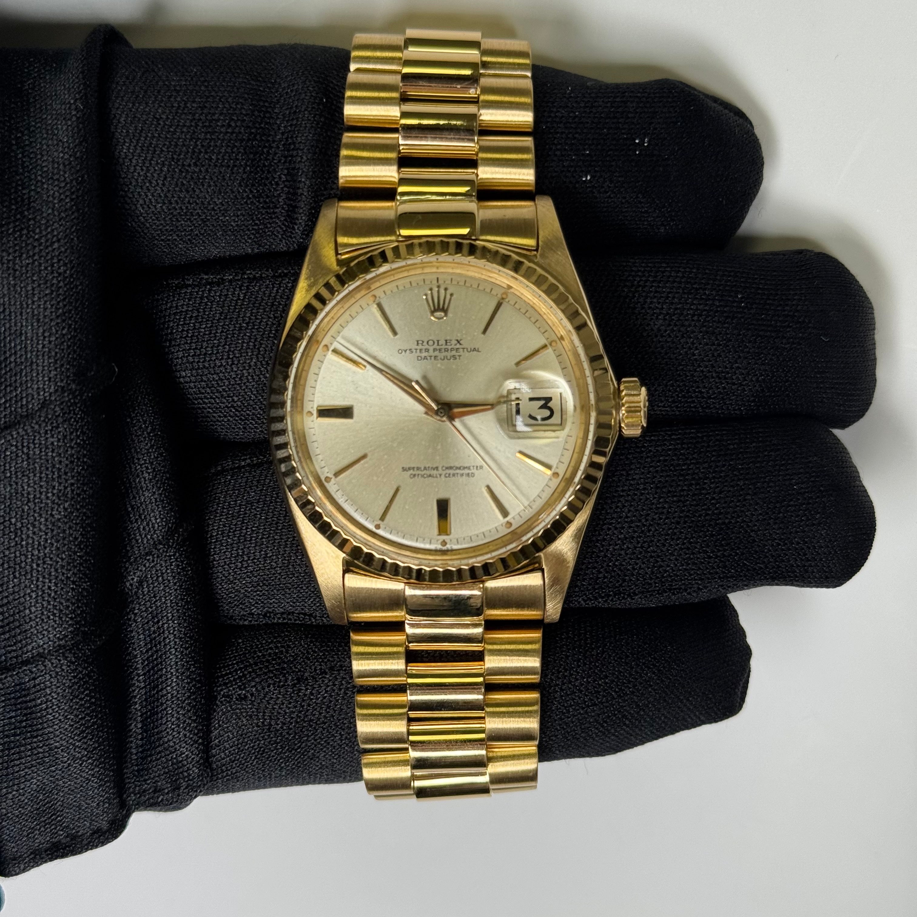Rolex Datejust 36mm Silver Dial Watch Ref# 1601/8 - Happy Jewelers Fine Jewelry Lifetime Warranty