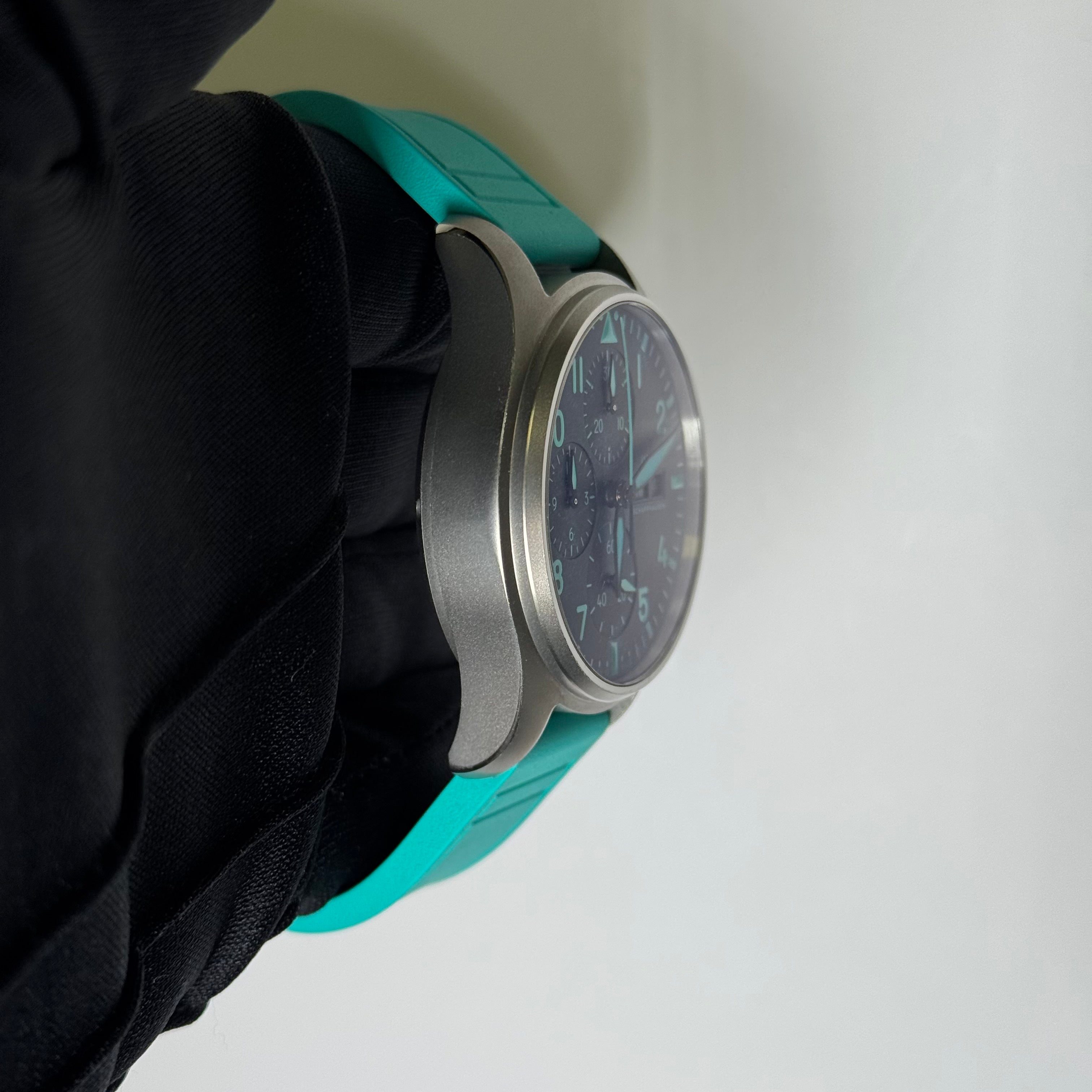 IWC Pilot Chronograph Titanium 41mm Black Arabic Dial Watch Reference #: IW388108 - Happy Jewelers Fine Jewelry Lifetime Warranty