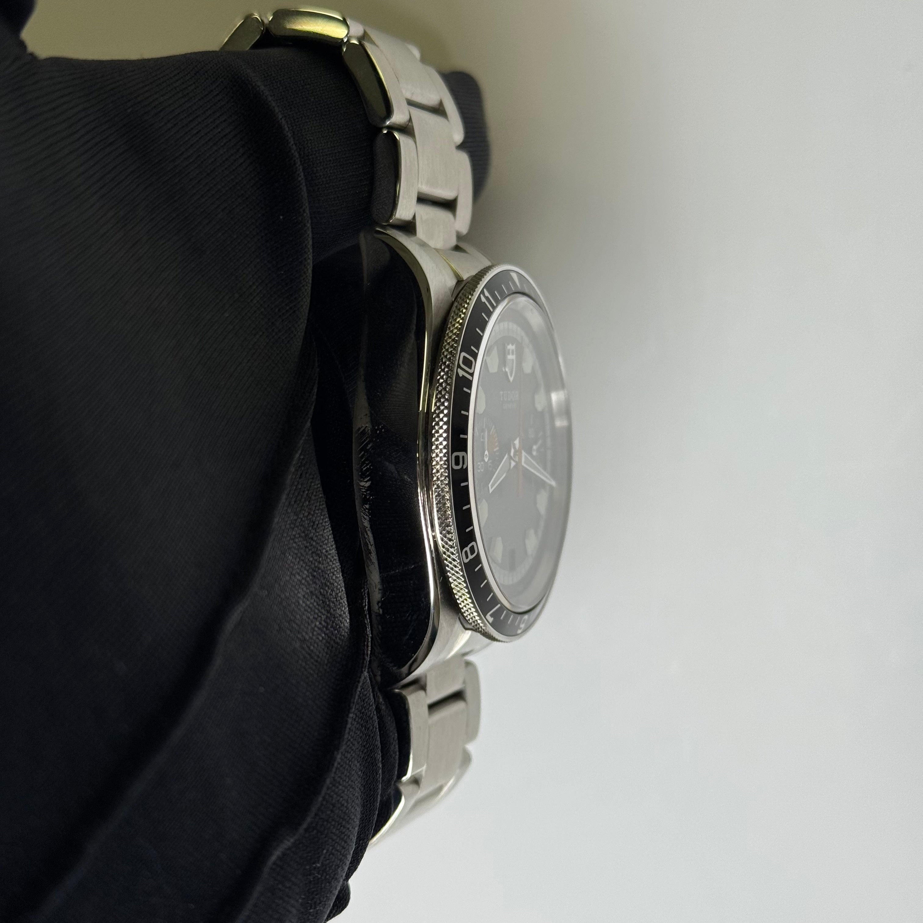 Tudor Heritage Chronograph 42mm Grey Dial Watch Ref# 70330N - Happy Jewelers Fine Jewelry Lifetime Warranty