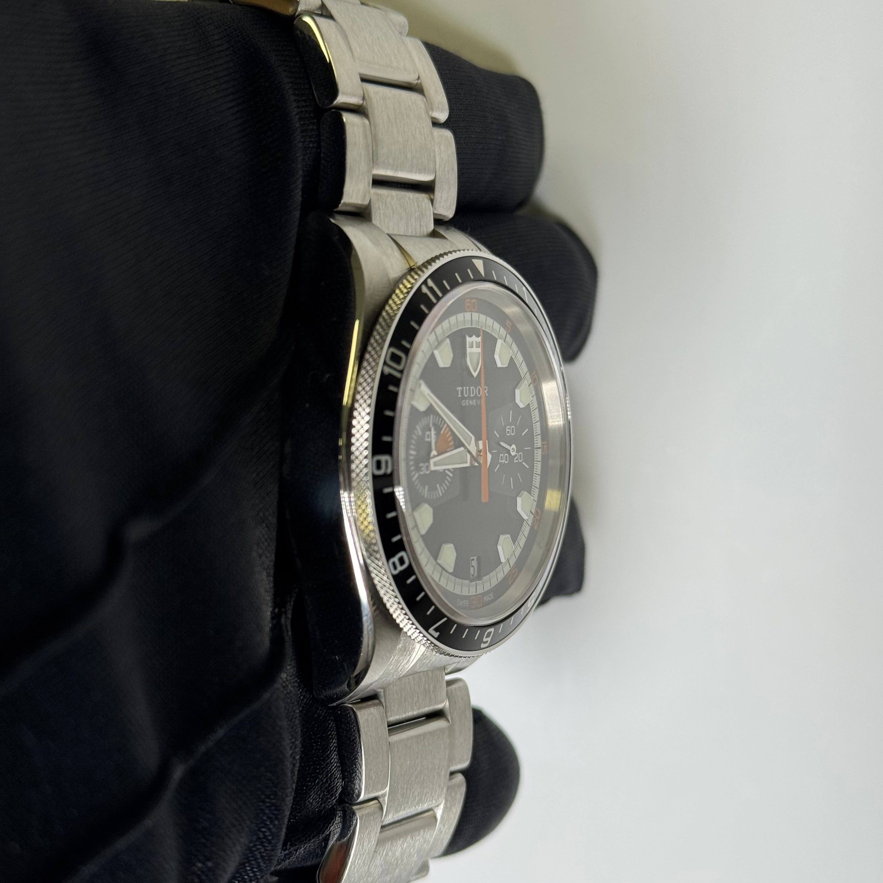 Tudor Heritage Chronograph 42mm Grey Dial Watch Ref# 70330N - Happy Jewelers Fine Jewelry Lifetime Warranty