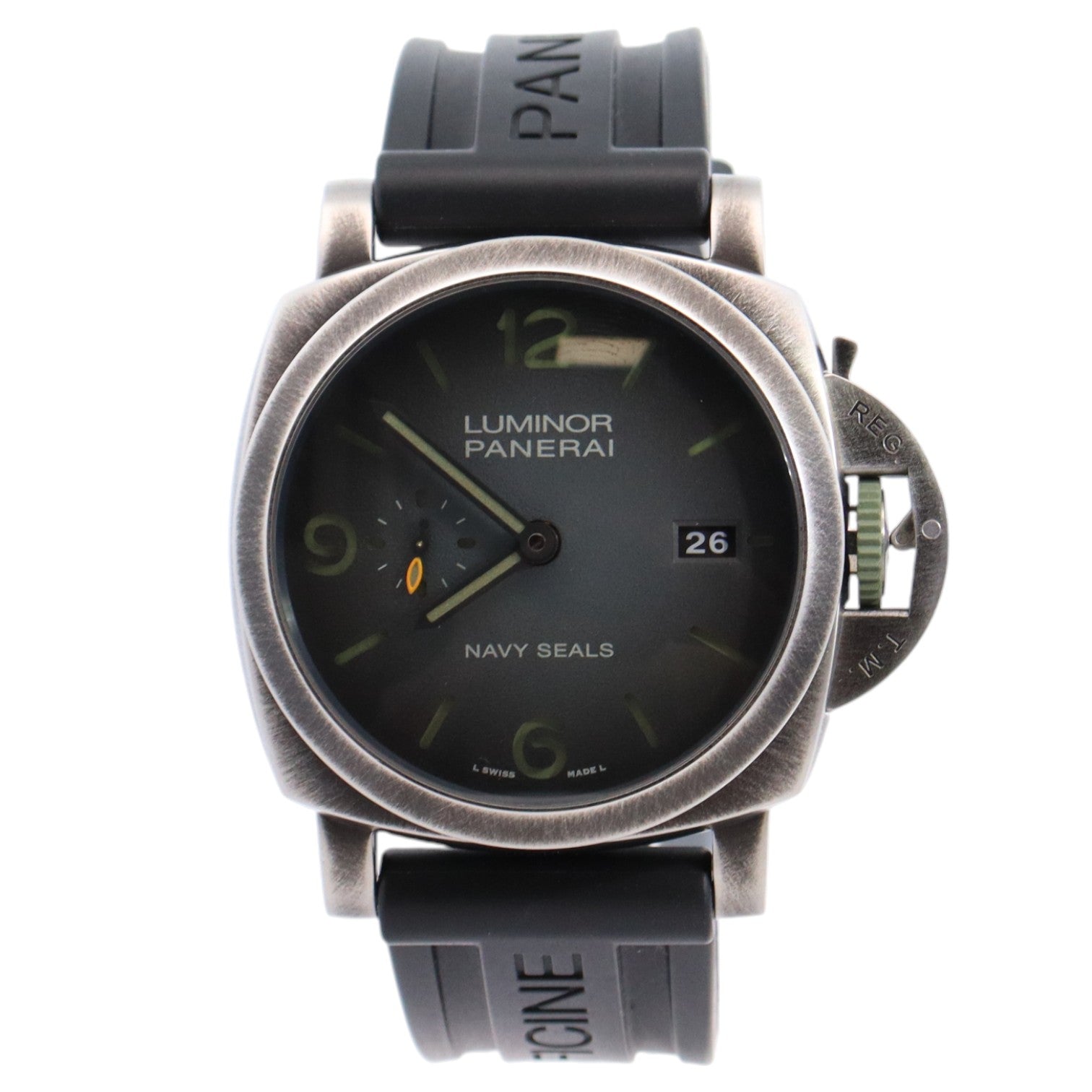 Panerai Luminor 44mm Black Dial Watch Ref# PAM01412 - Happy Jewelers Fine Jewelry Lifetime Warranty