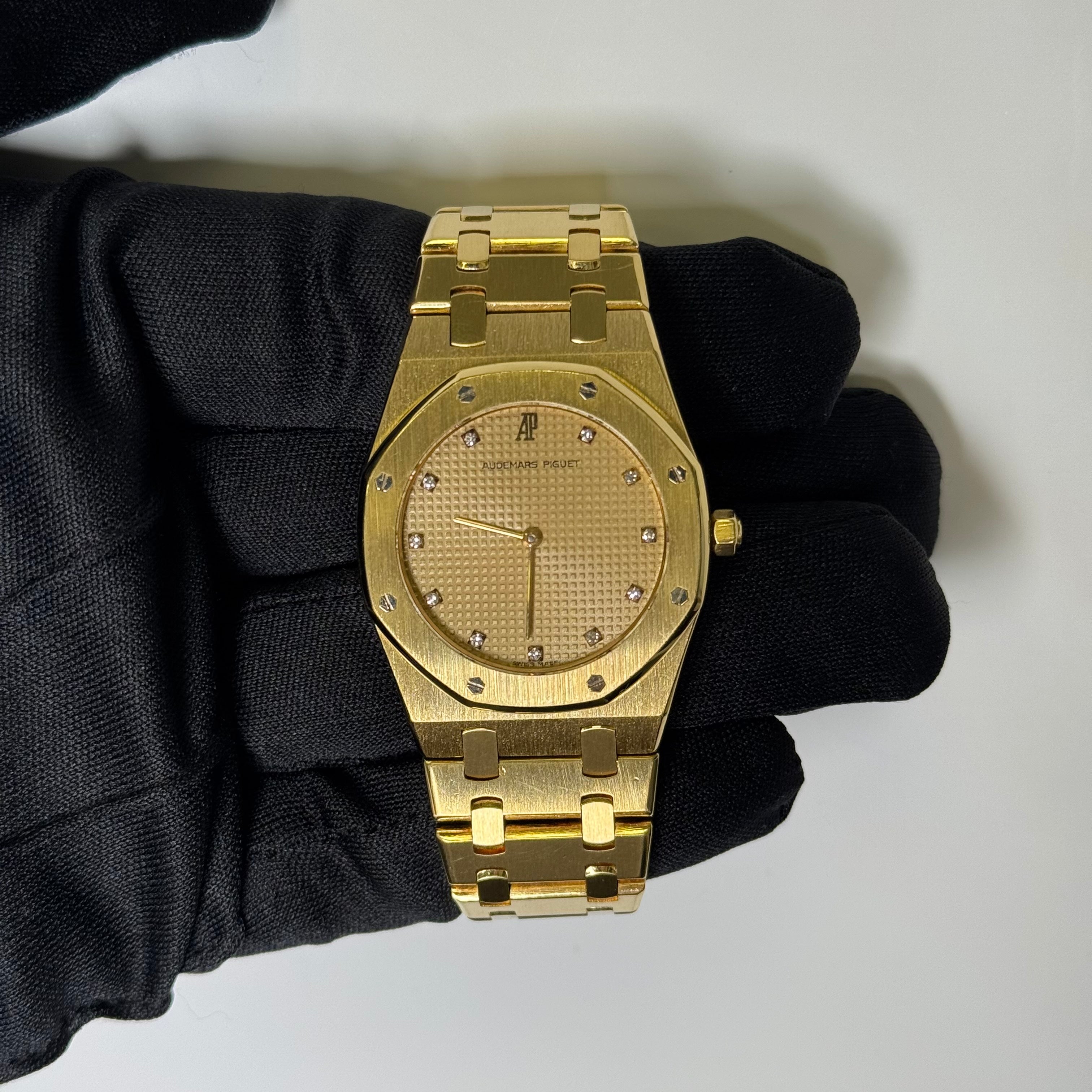 Audemars Piguet Royal Oak 33mm Champagne Dial Watch Ref# 56303BA.OO.0789BA.02 - Happy Jewelers Fine Jewelry Lifetime Warranty