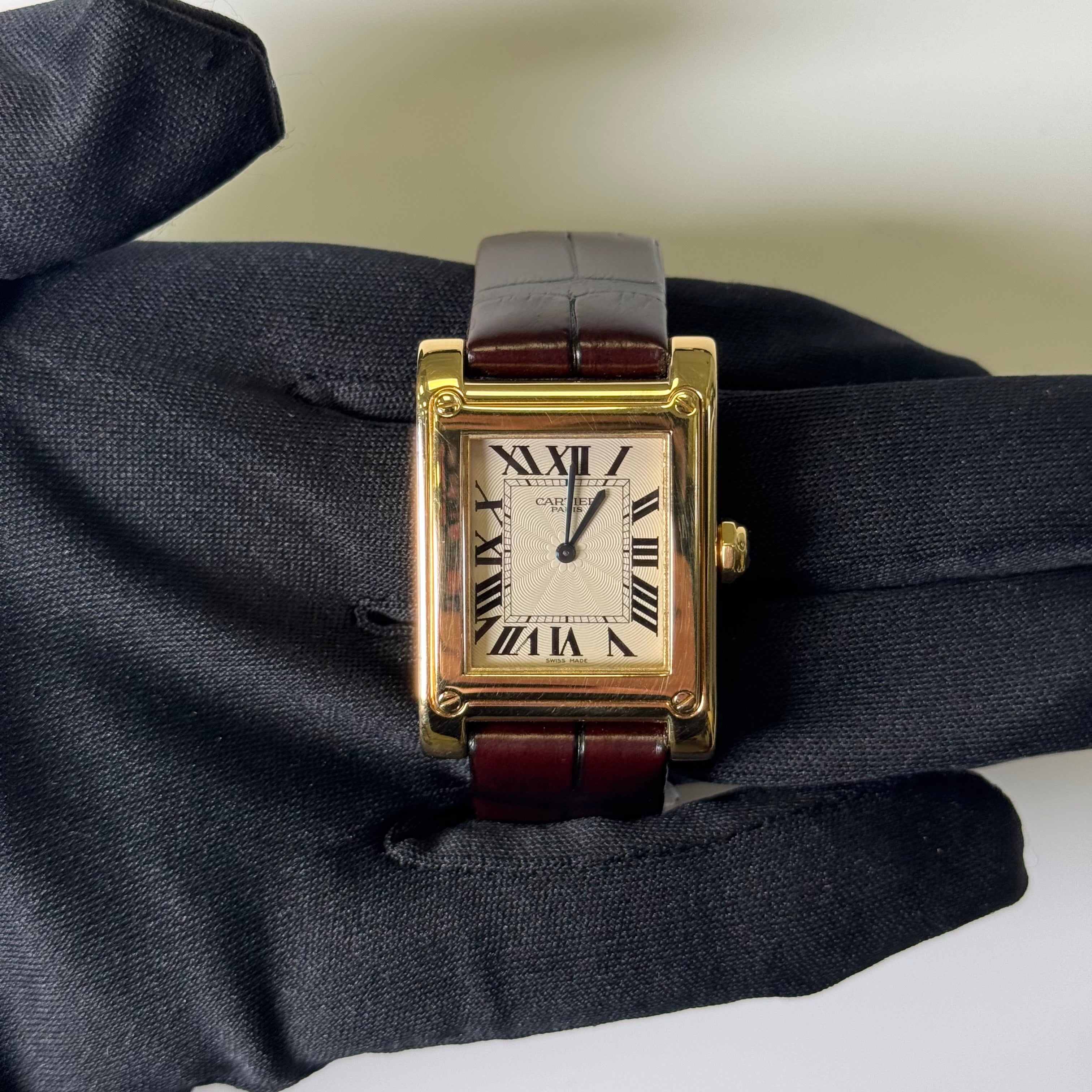 Cartier A Vis Privee 27x30mm Silver Dial Watch Reference #W1529451 - Happy Jewelers Fine Jewelry Lifetime Warranty