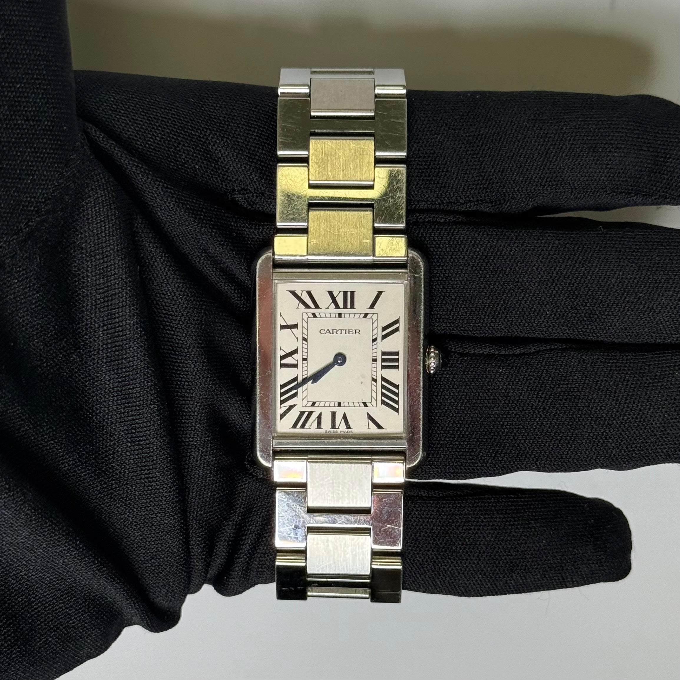 Cartier Tank Solo 34.8mm White Dial Watch Reference #W5200014 - Happy Jewelers Fine Jewelry Lifetime Warranty