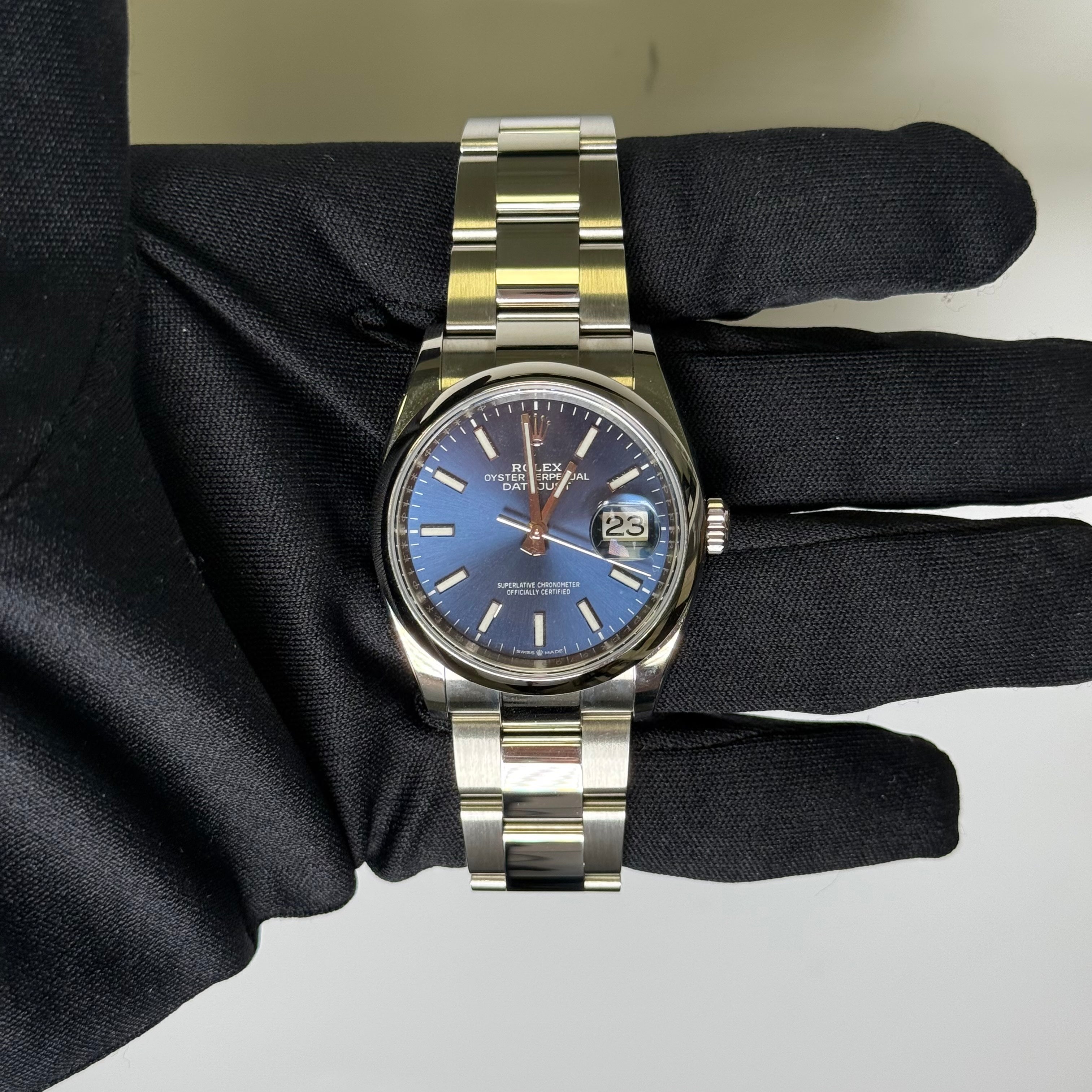 Rolex Datejust 36mm Blue Dial Watch Ref# 126200 - Happy Jewelers Fine Jewelry Lifetime Warranty