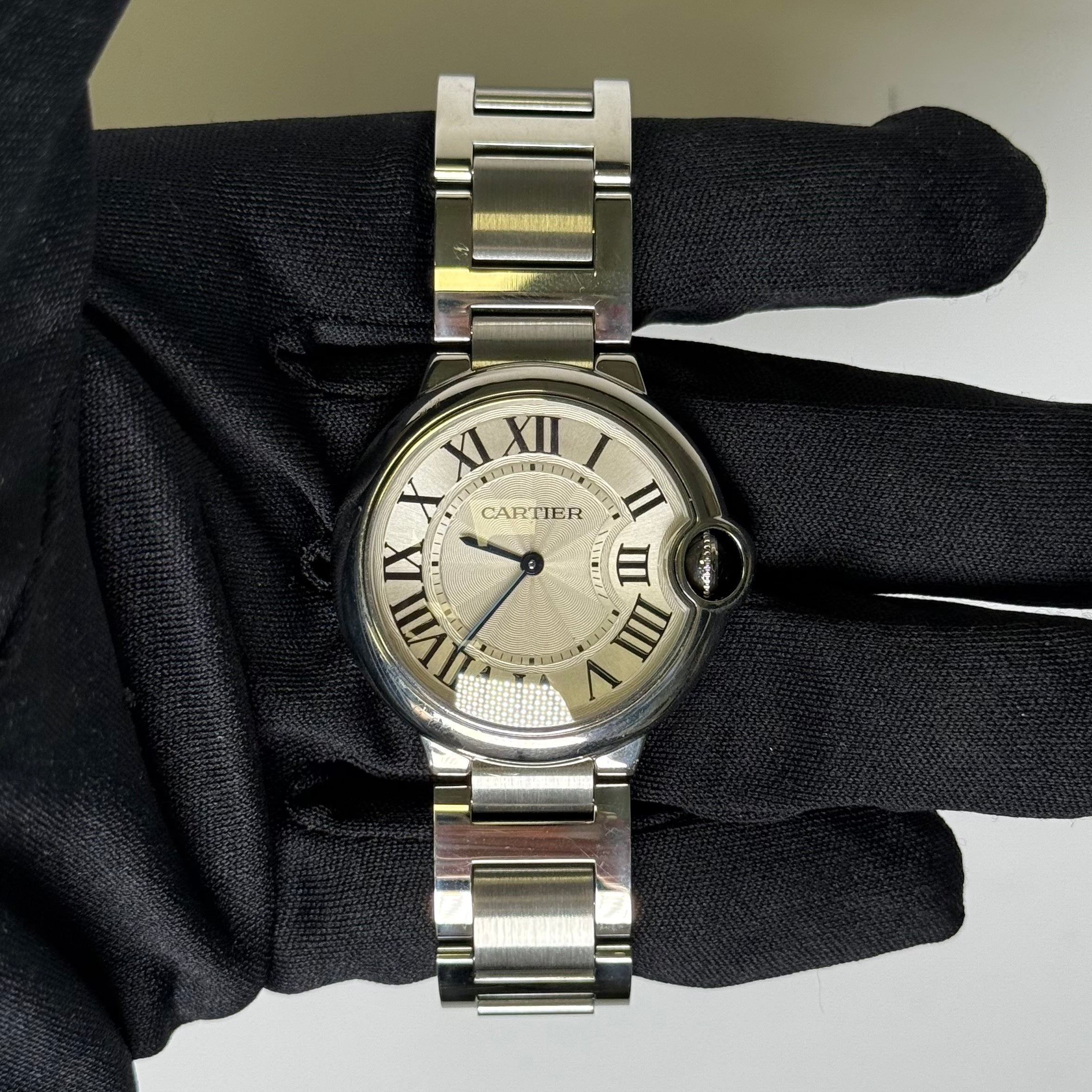 Cartier Ballon Bleu 36mm Silver Dial Watch Ref# W69011Z4 - Happy Jewelers Fine Jewelry Lifetime Warranty