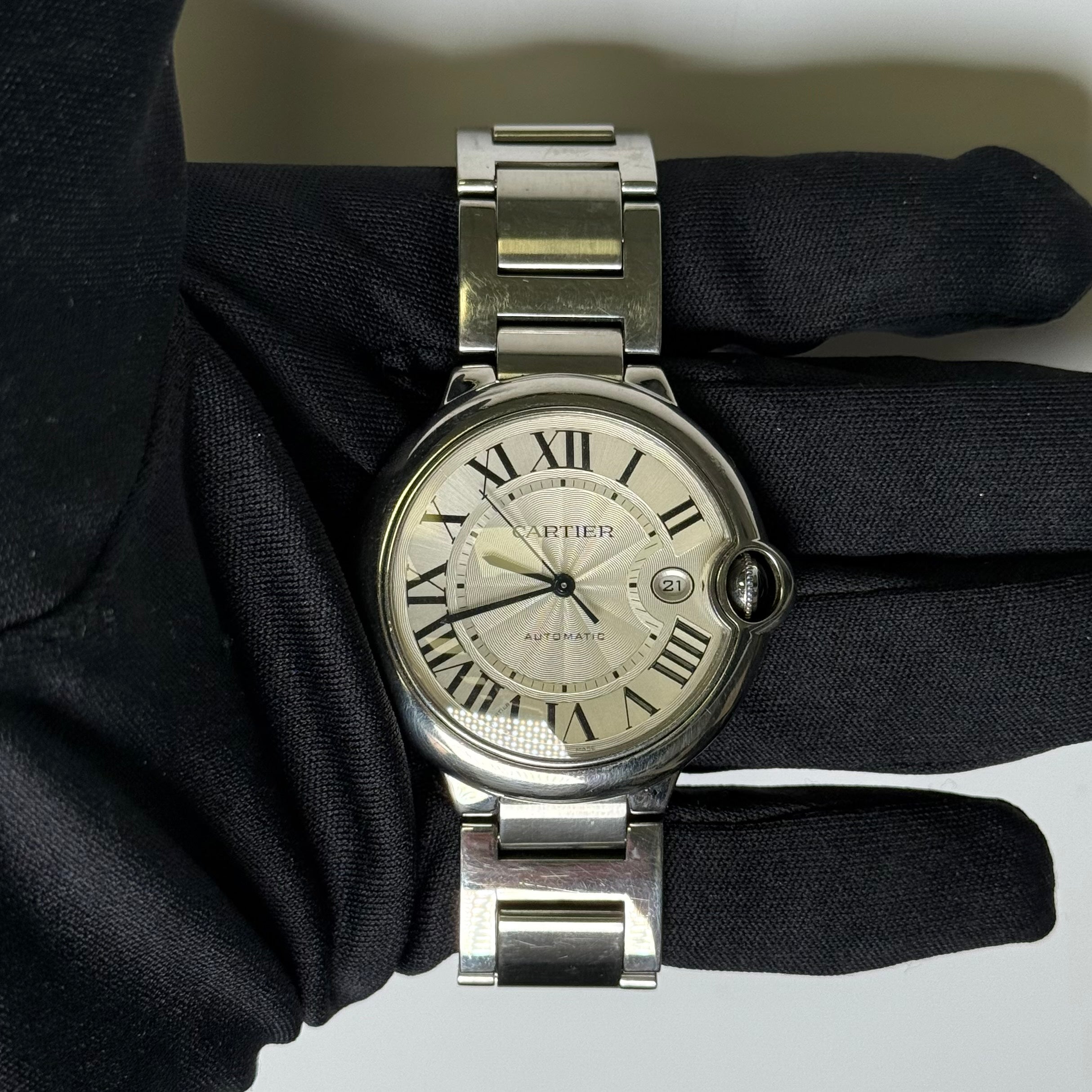 Cartier Ballon Bleu 42mm Silver Dial Watch Ref# W69012Z4 - Happy Jewelers Fine Jewelry Lifetime Warranty