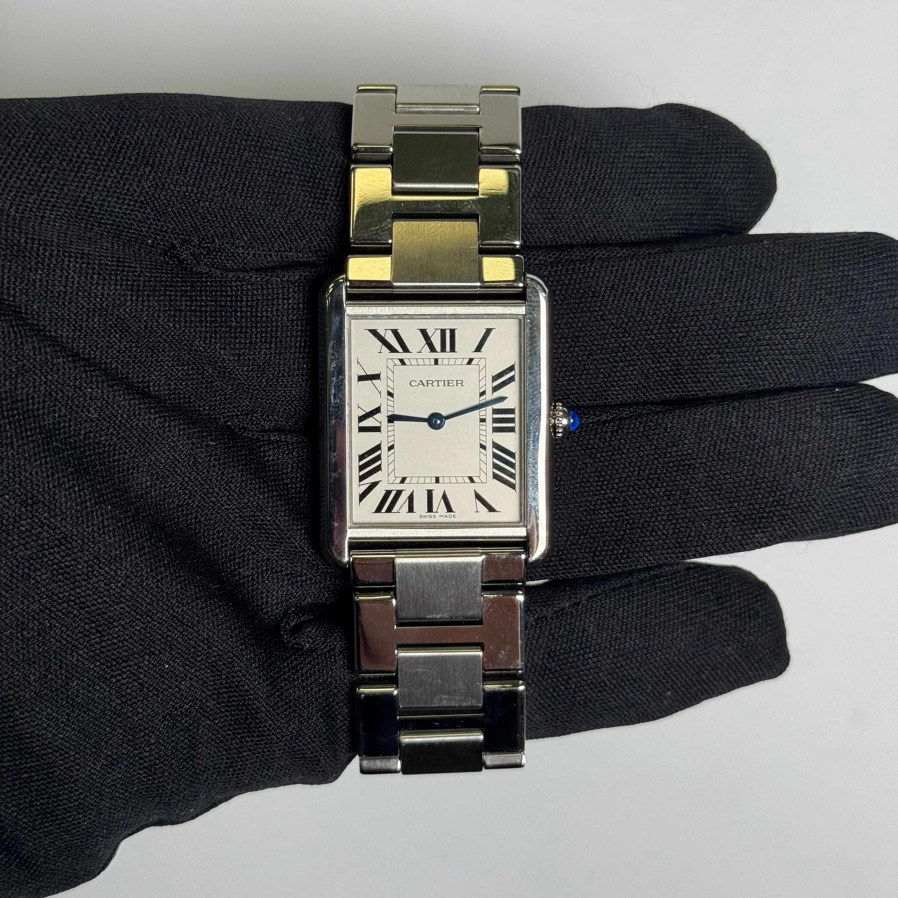 Cartier Tank Solo 34.8mm White Dial Watch Reference #W5200014 - Happy Jewelers Fine Jewelry Lifetime Warranty