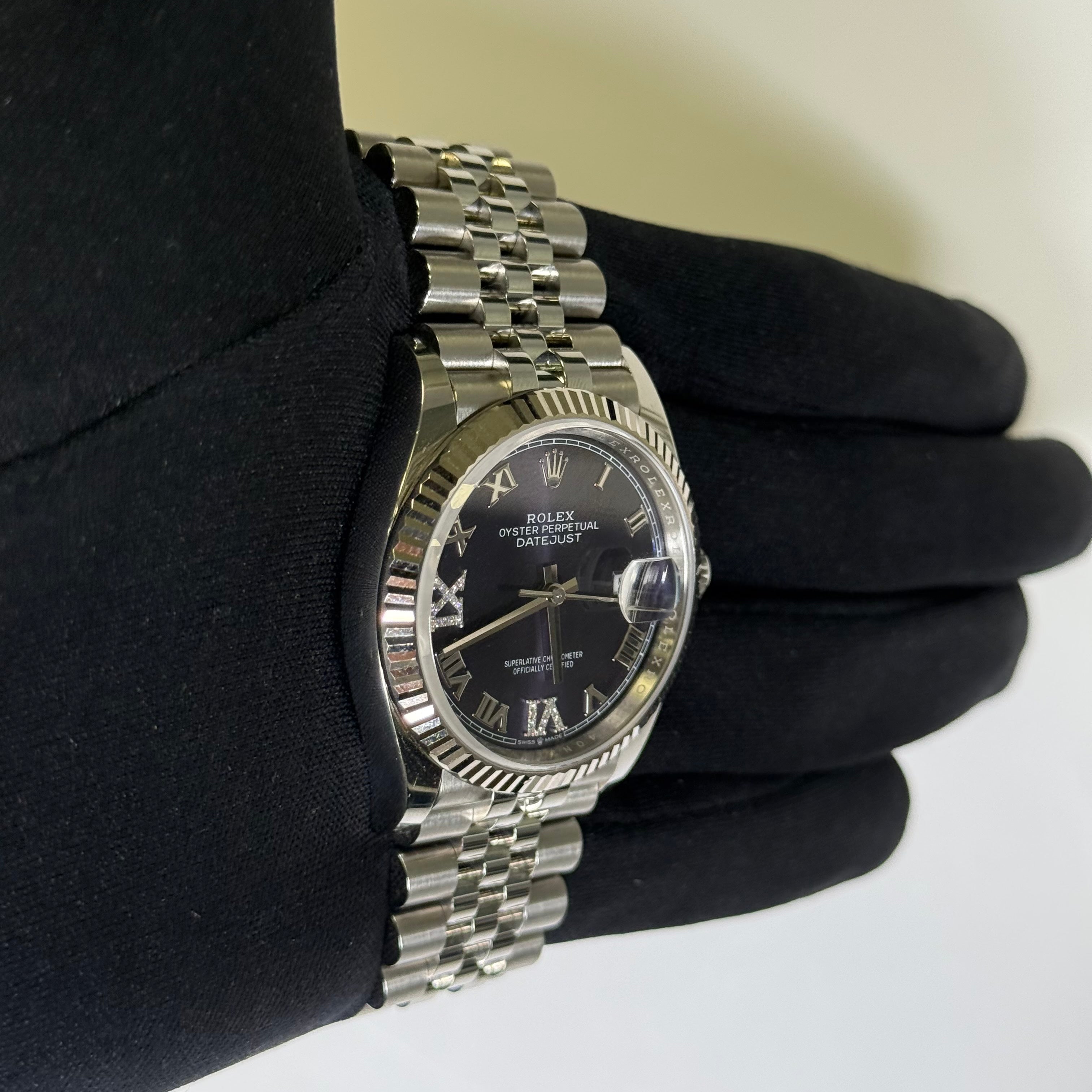 Rolex Datejust 36mm Purple Dial Watch Ref# 126234 - Happy Jewelers Fine Jewelry Lifetime Warranty