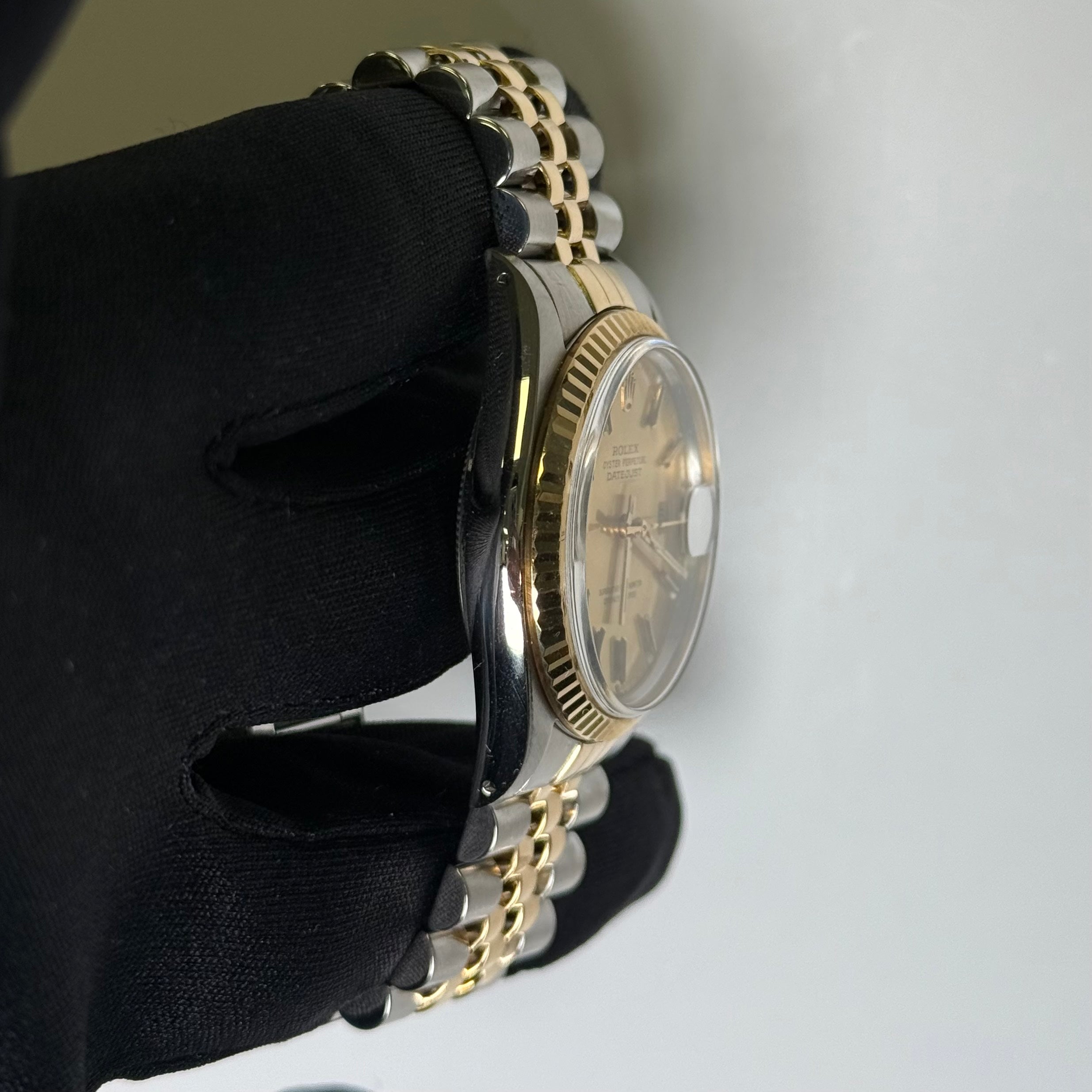 Rolex Datejust 36mm Champagne Dial Watch Ref# 16013 - Happy Jewelers Fine Jewelry Lifetime Warranty