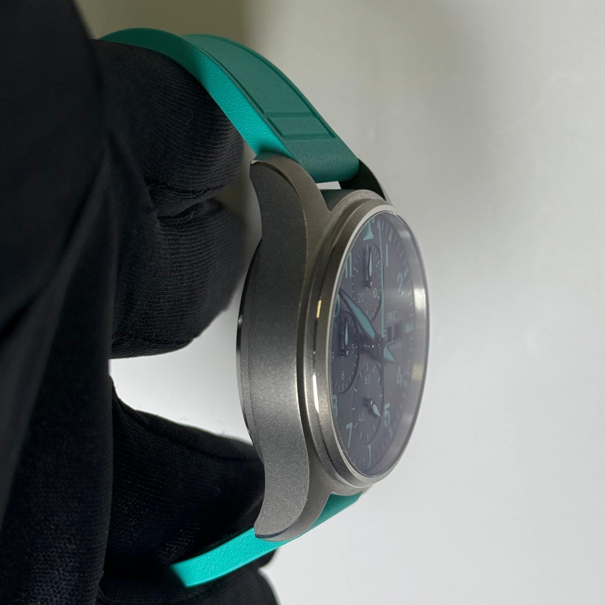 IWC Pilot Chronograph Titanium 41mm Black Arabic Dial Watch Reference #: IW388108 - Happy Jewelers Fine Jewelry Lifetime Warranty