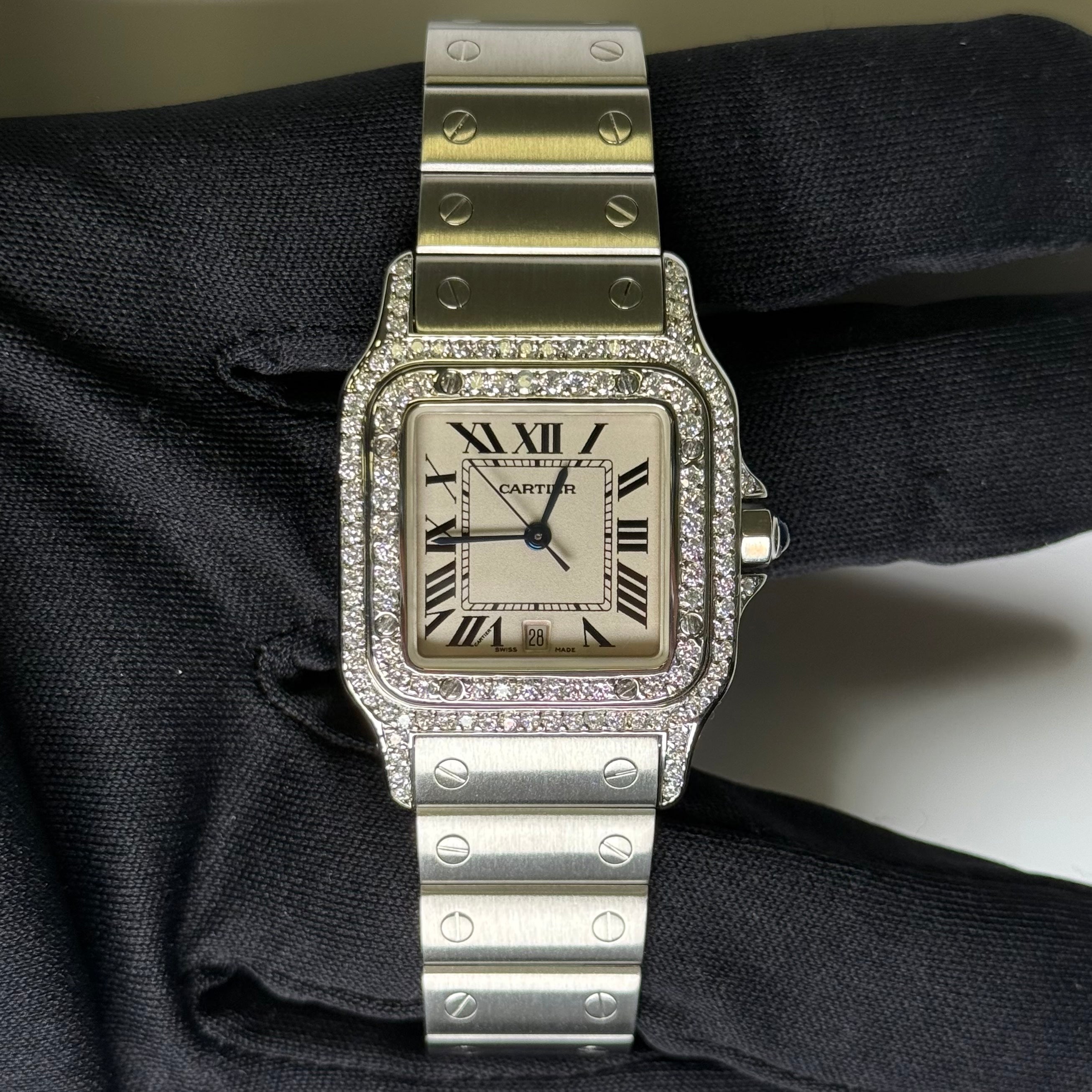 Cartier Santos 29mm Ivory Dial Watch Ref# 1564 - Happy Jewelers Fine Jewelry Lifetime Warranty