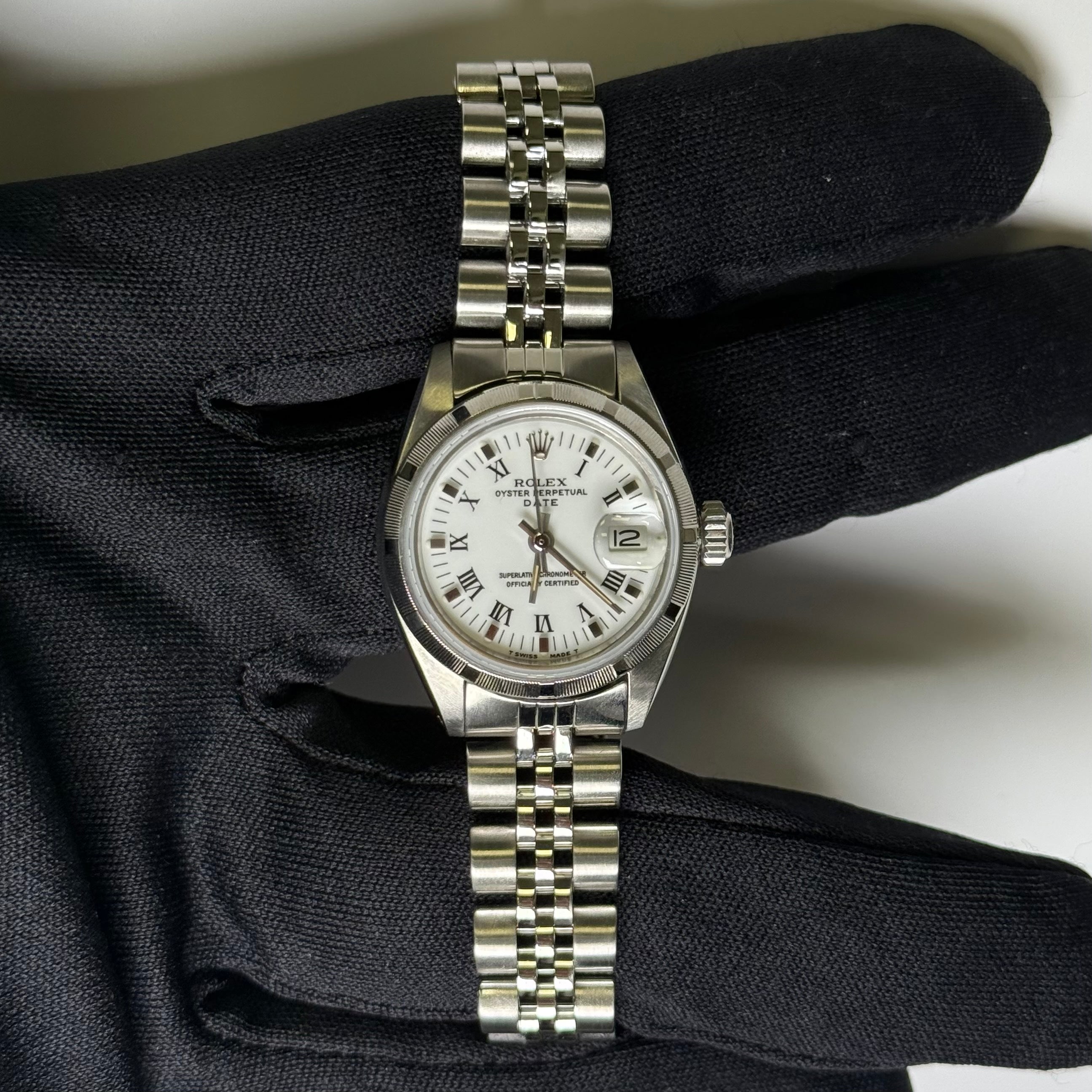 Rolex Date 26mm White Dial Watch Ref# 6919 - Happy Jewelers Fine Jewelry Lifetime Warranty