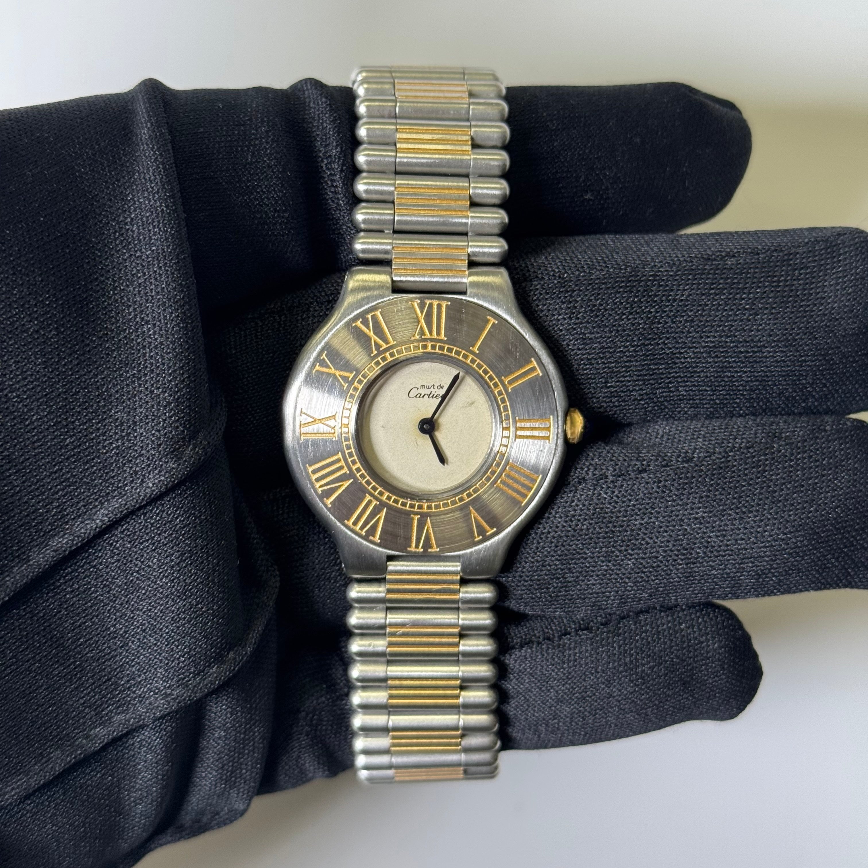 Cartier Must 31mm Ivory Dial Watch Ref# 9010 - Happy Jewelers Fine Jewelry Lifetime Warranty