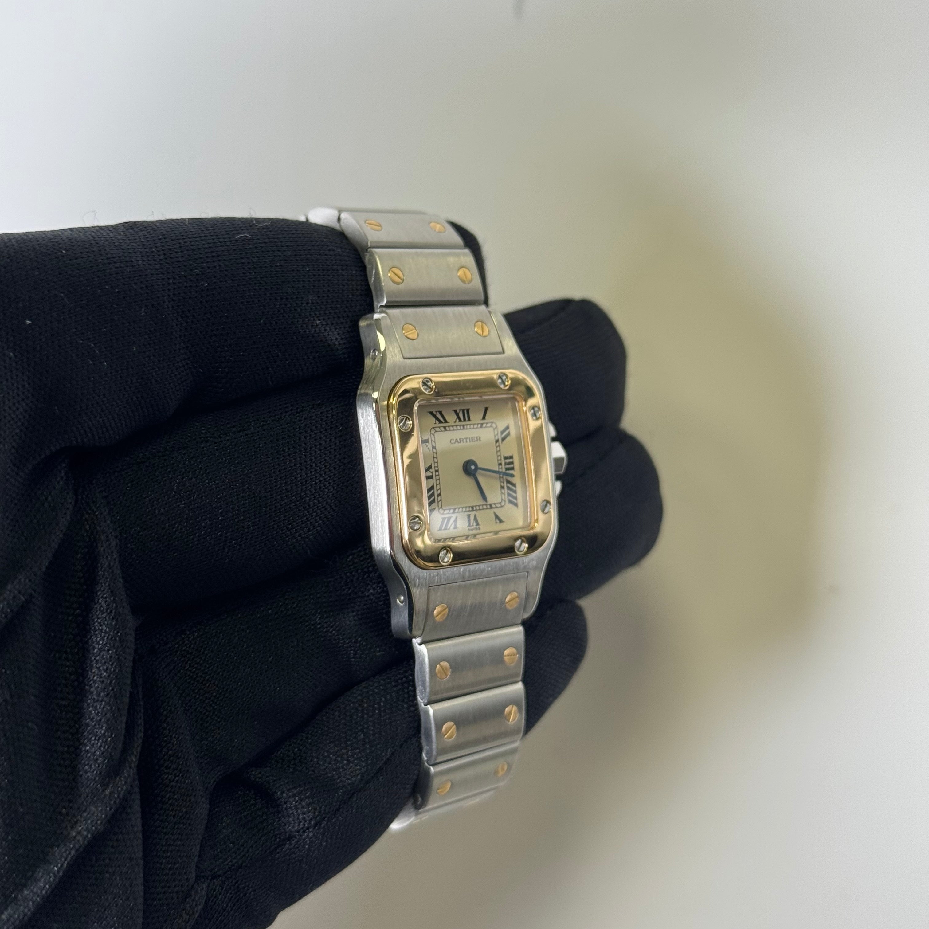 Cartier Santos Galbee 24x35mm White Dial Watch Reference #1567 - Happy Jewelers Fine Jewelry Lifetime Warranty