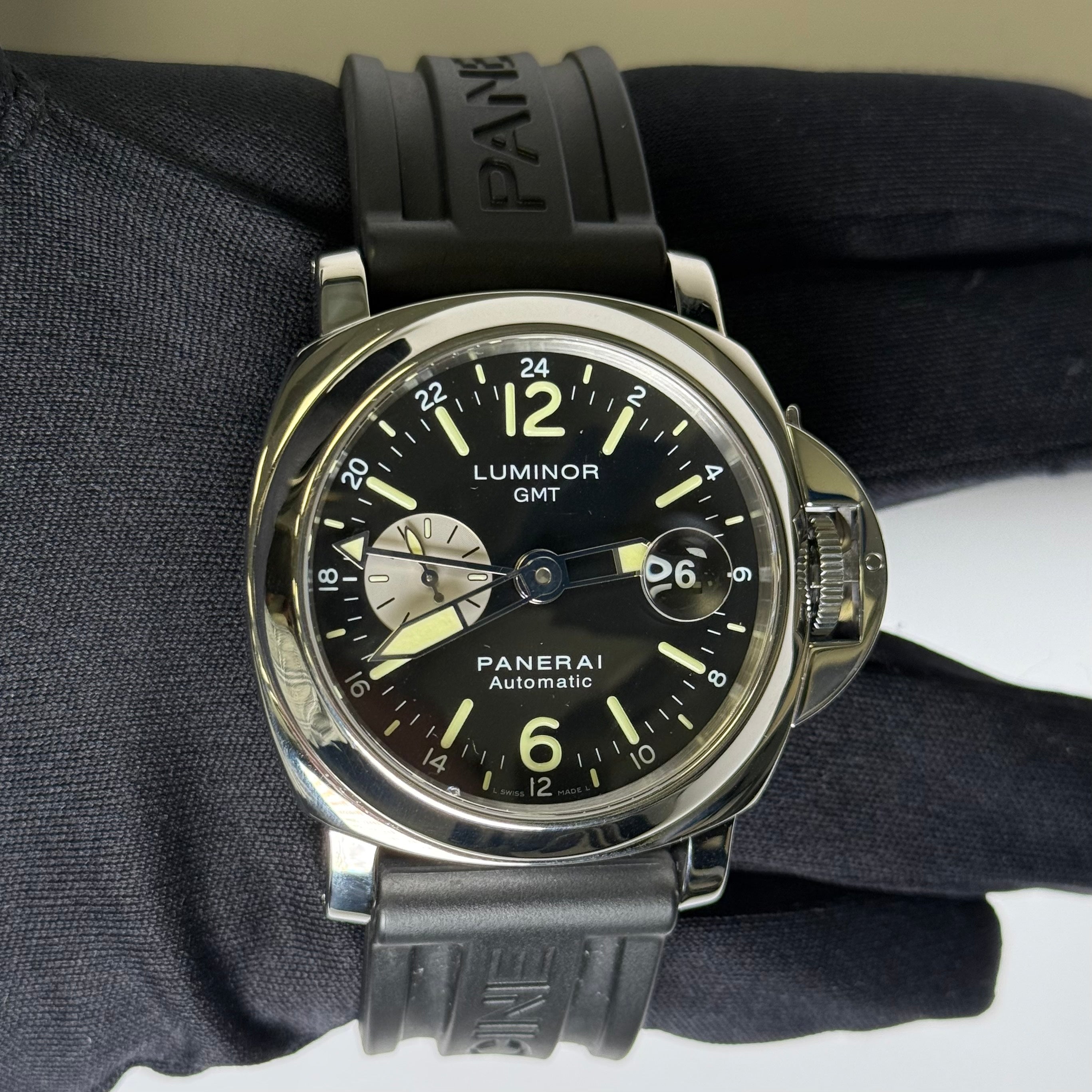 Panerai Luminor 44mm Black Dial Watch Ref# PAM00088