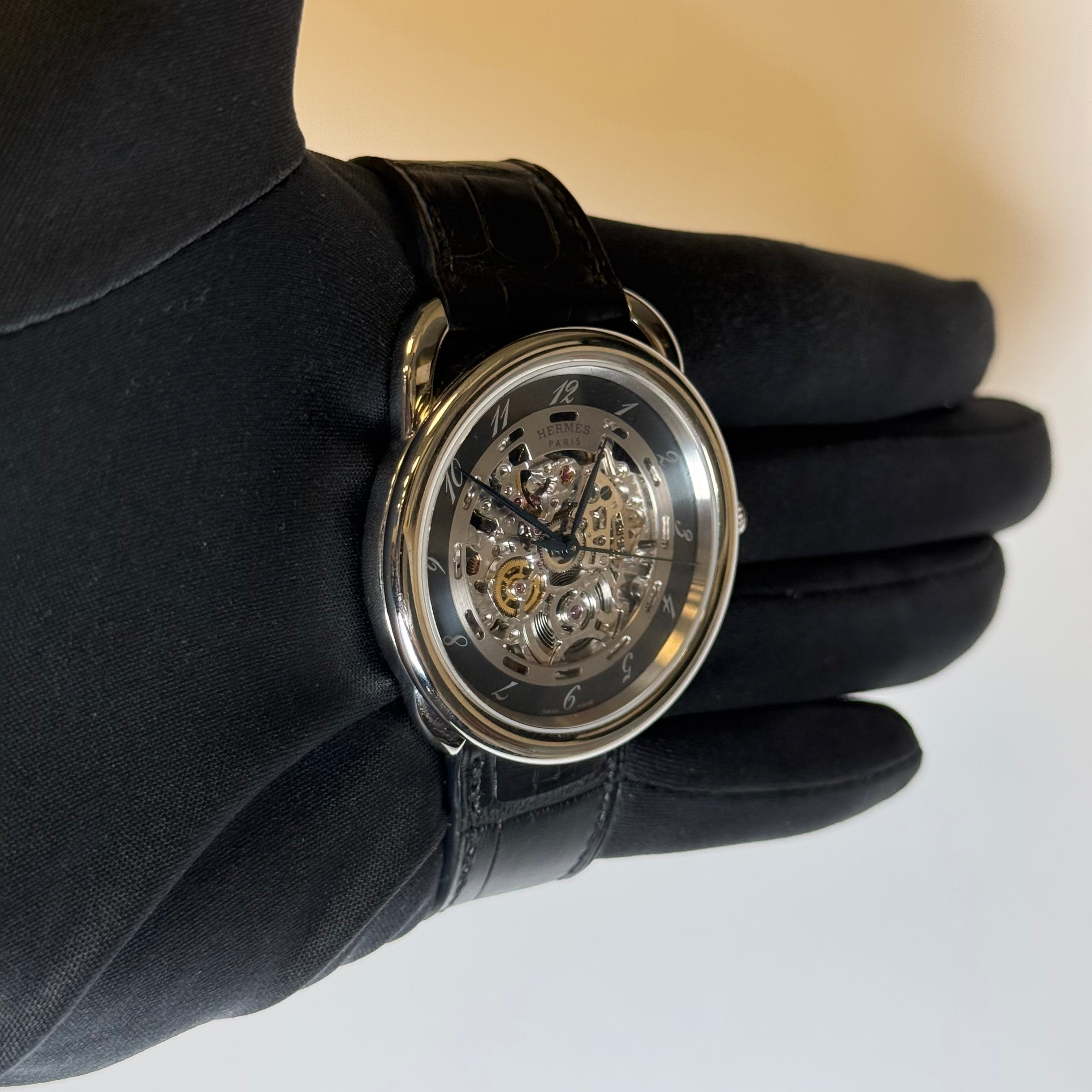 Hermes Squelette 40mm Skeleton Dial Watch Ref# AR6.710A