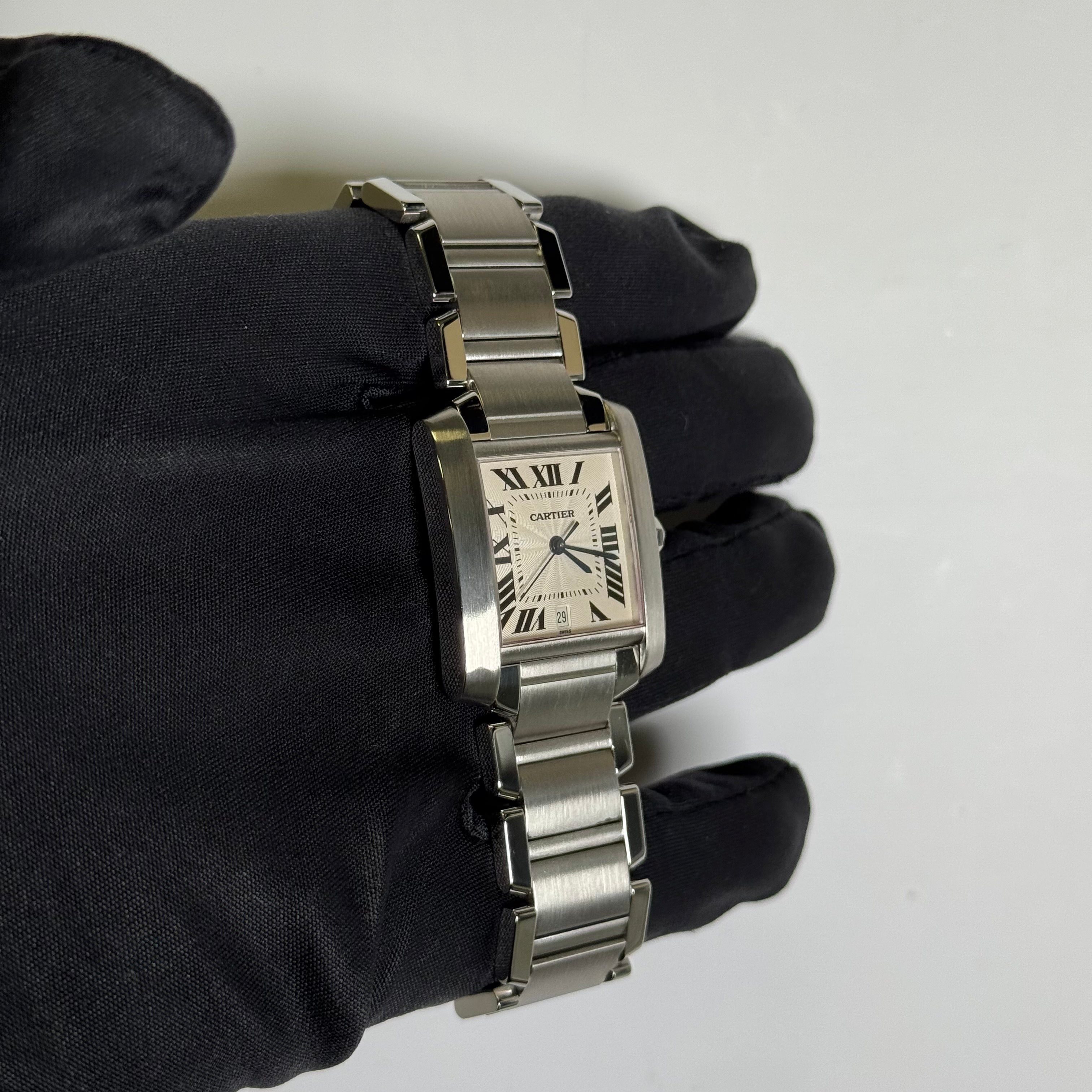 Cartier Tank Francaise 28mm Ivory Dial Watch Reference #W51002Q3