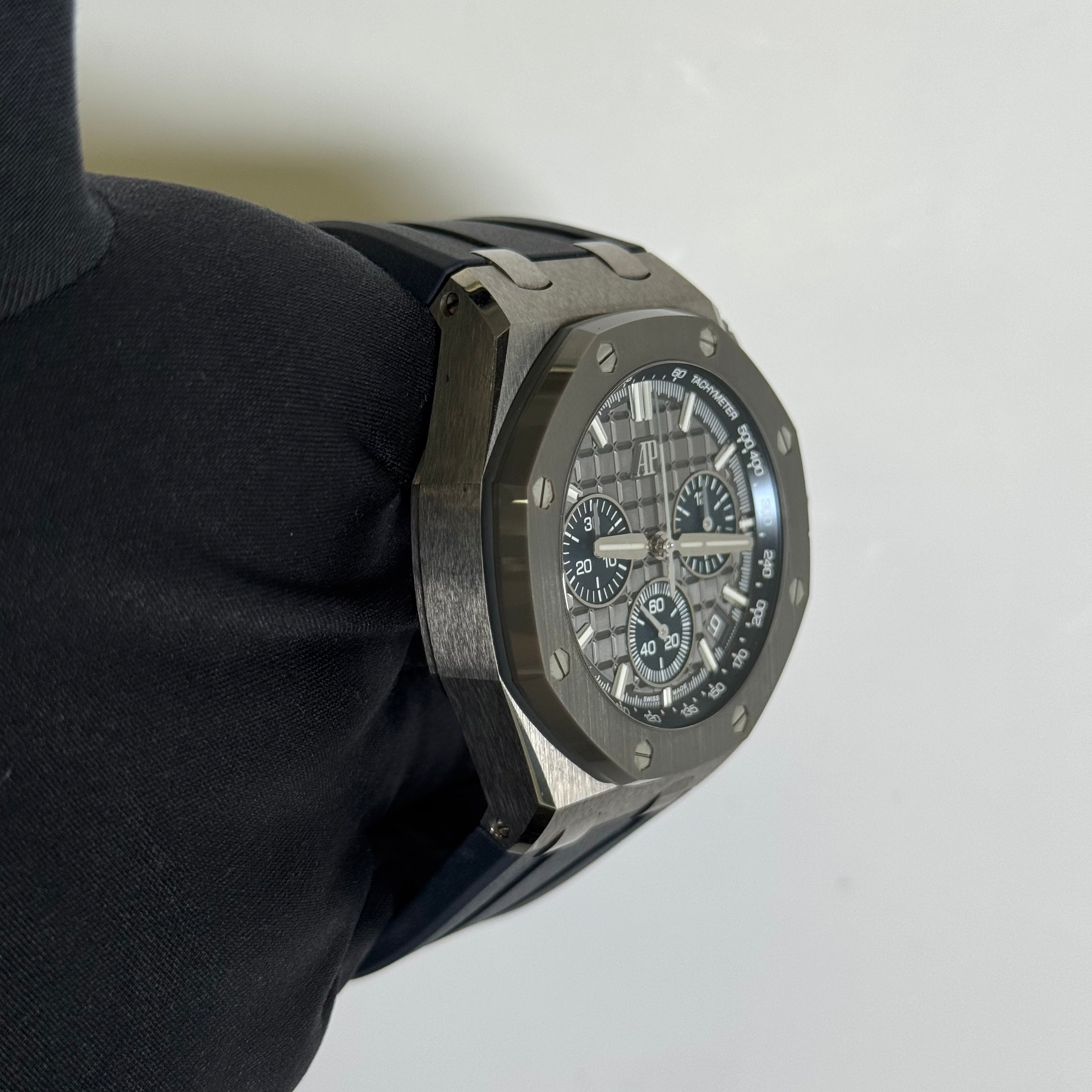 Audemars Piguet Royal Oak 43mm Grey Dial Watch Ref# 26420IO.OO.A009CA.01 - Happy Jewelers Fine Jewelry Lifetime Warranty