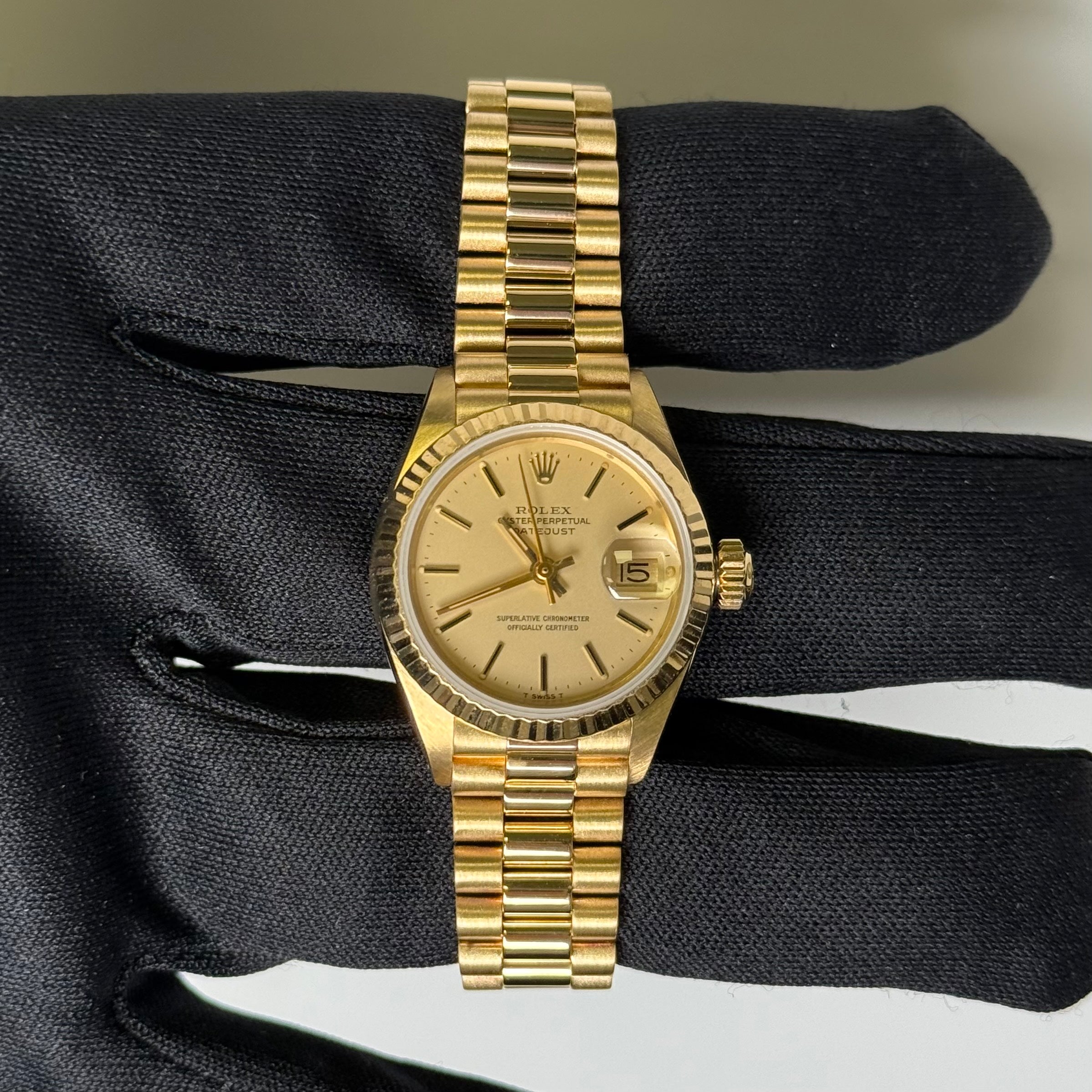 Rolex Datejust 26mm Champagne Dial Watch Ref# 69178 - Happy Jewelers Fine Jewelry Lifetime Warranty