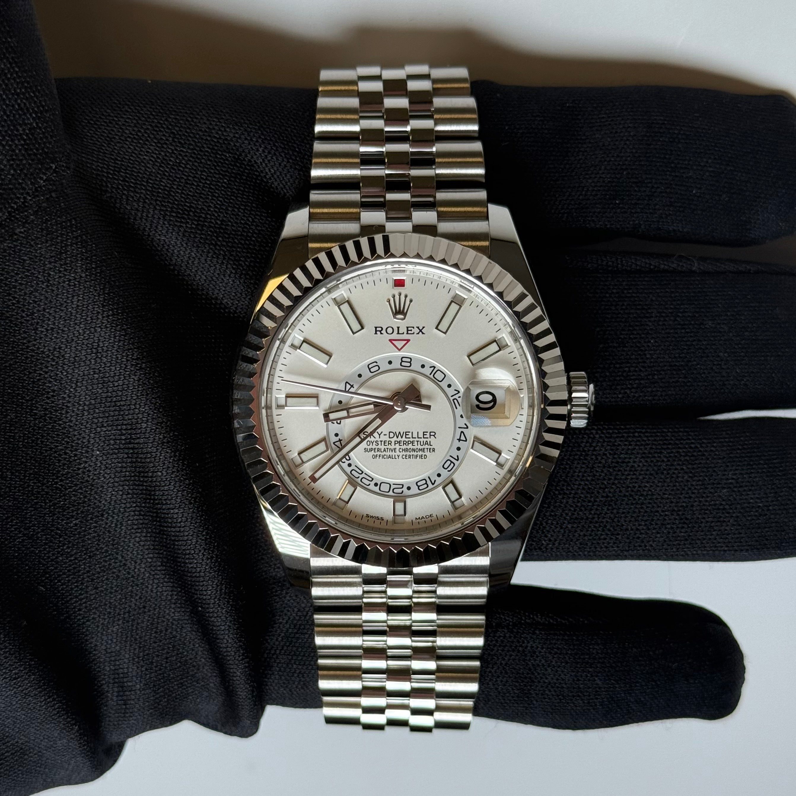 Rolex Sky-Dweller 42mm White Dial Watch Ref# 326934 - Happy Jewelers Fine Jewelry Lifetime Warranty