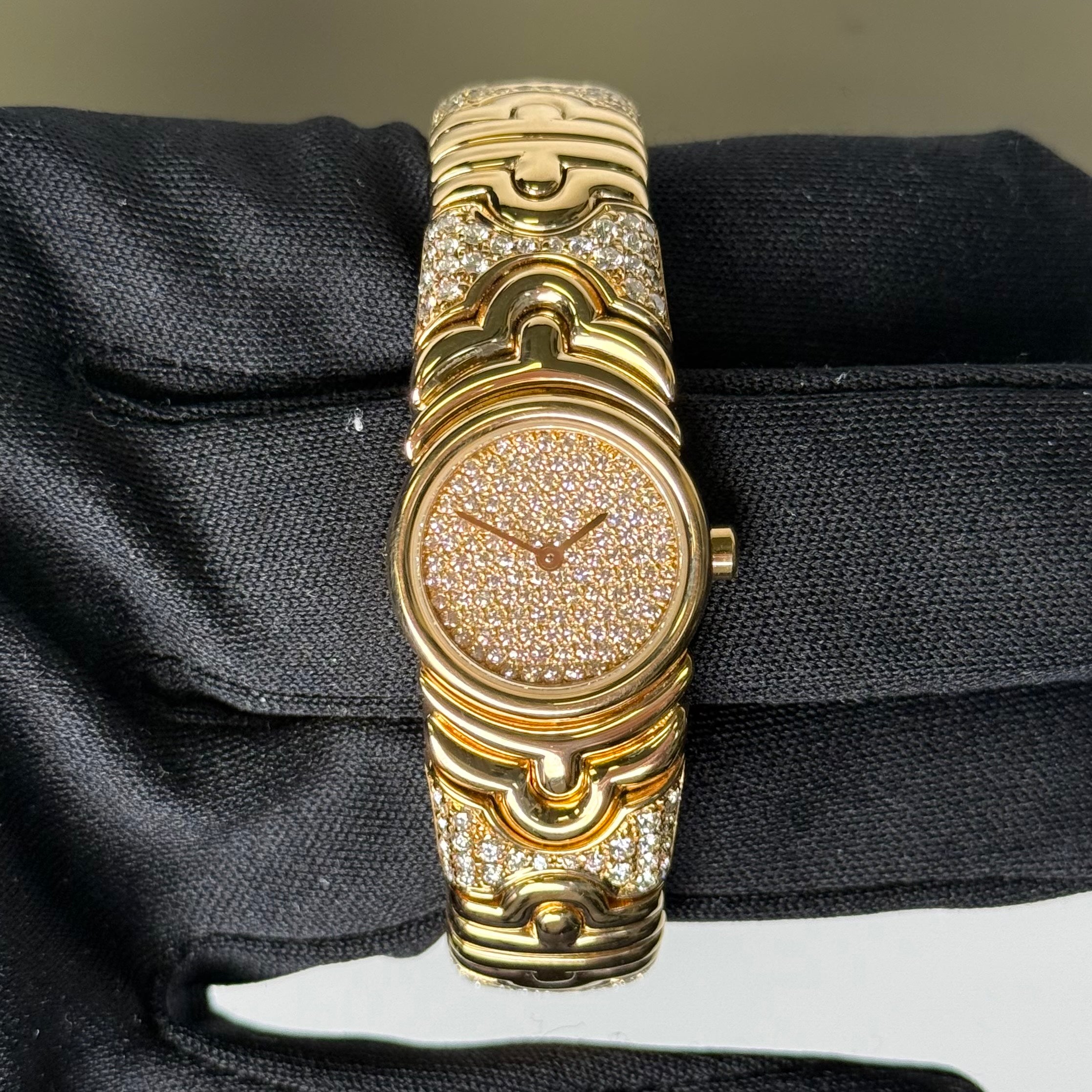 Bvlgari Parentesi 20mm Pave Dial Watch Ref# BJ01 - Happy Jewelers Fine Jewelry Lifetime Warranty