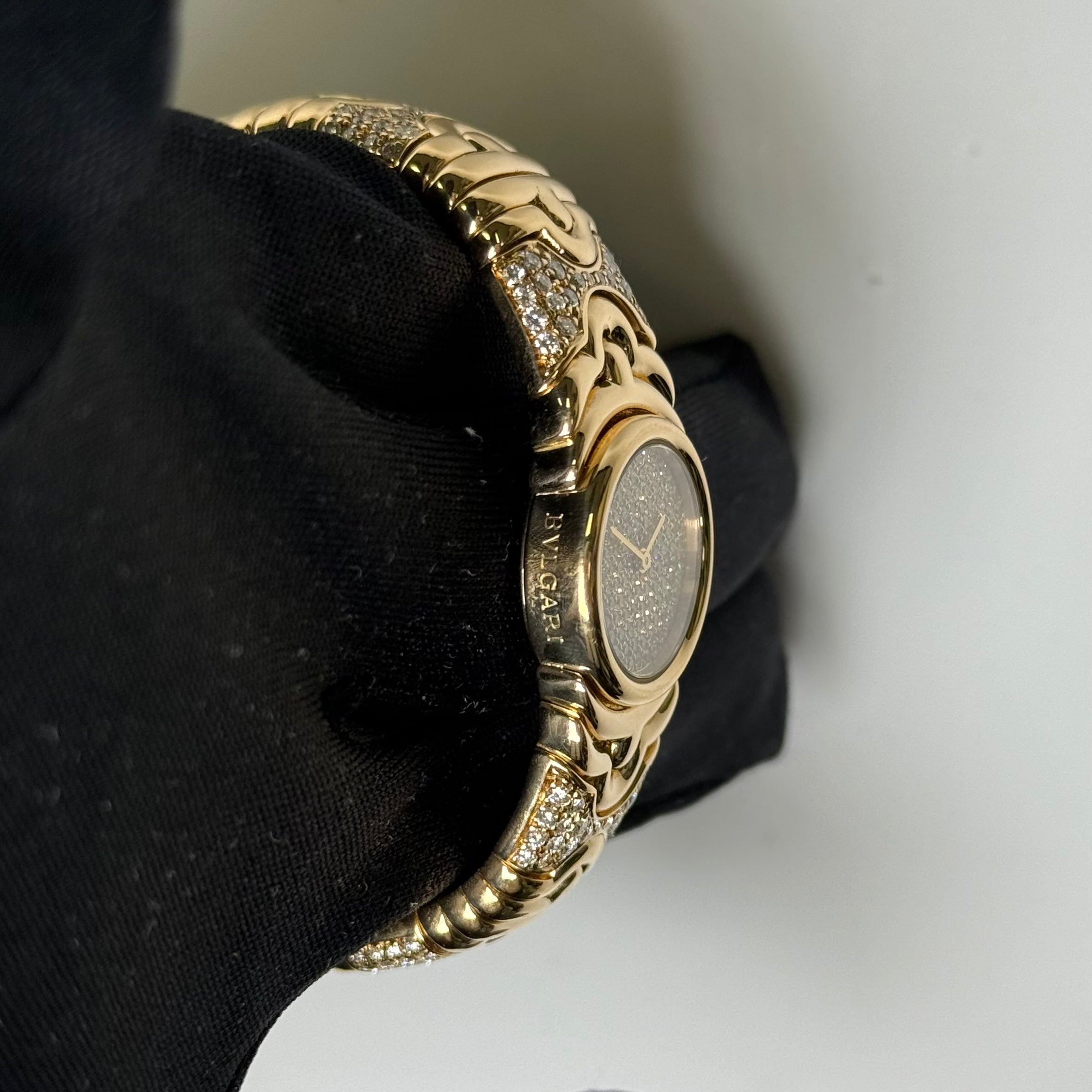 Bvlgari Parentesi 20mm Pave Dial Watch Ref# BJ01 - Happy Jewelers Fine Jewelry Lifetime Warranty