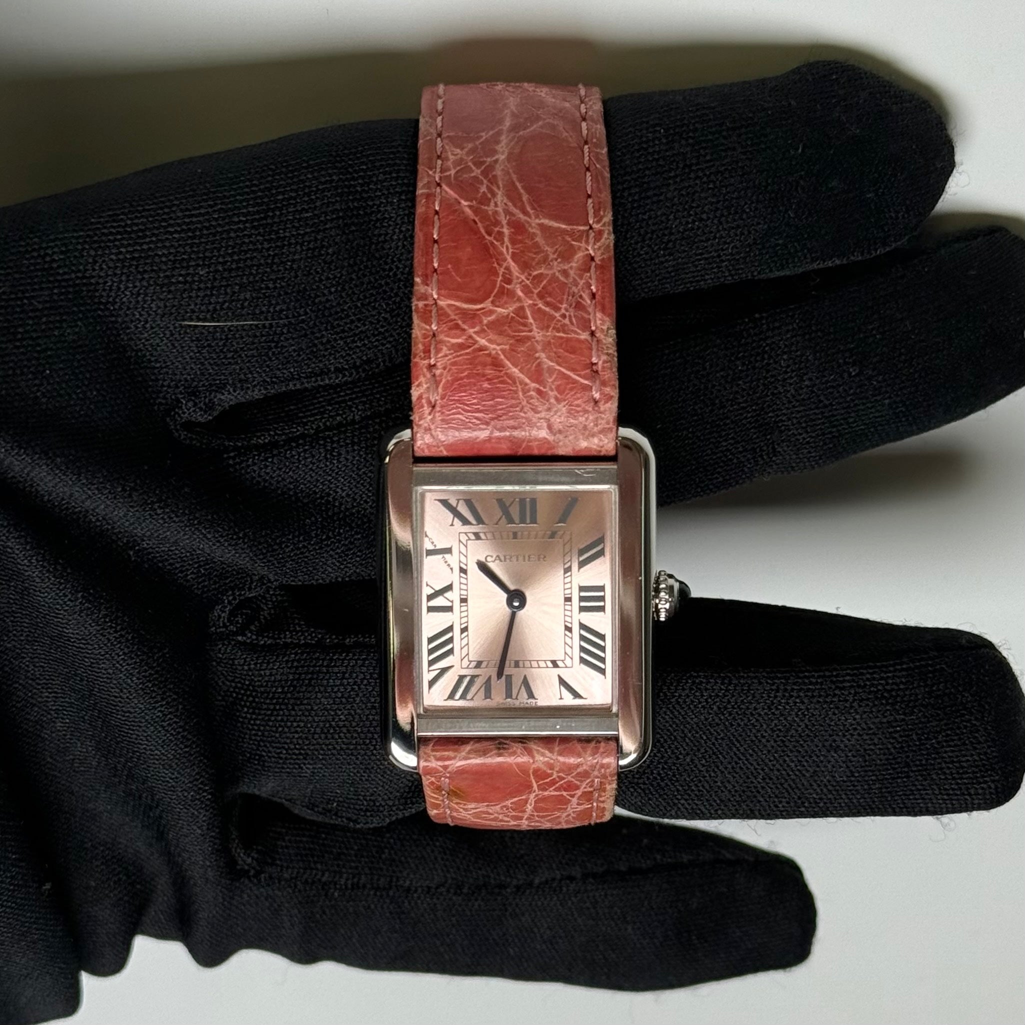 Cartier Tank 31mm Pink Dial Watch Ref# W5200000