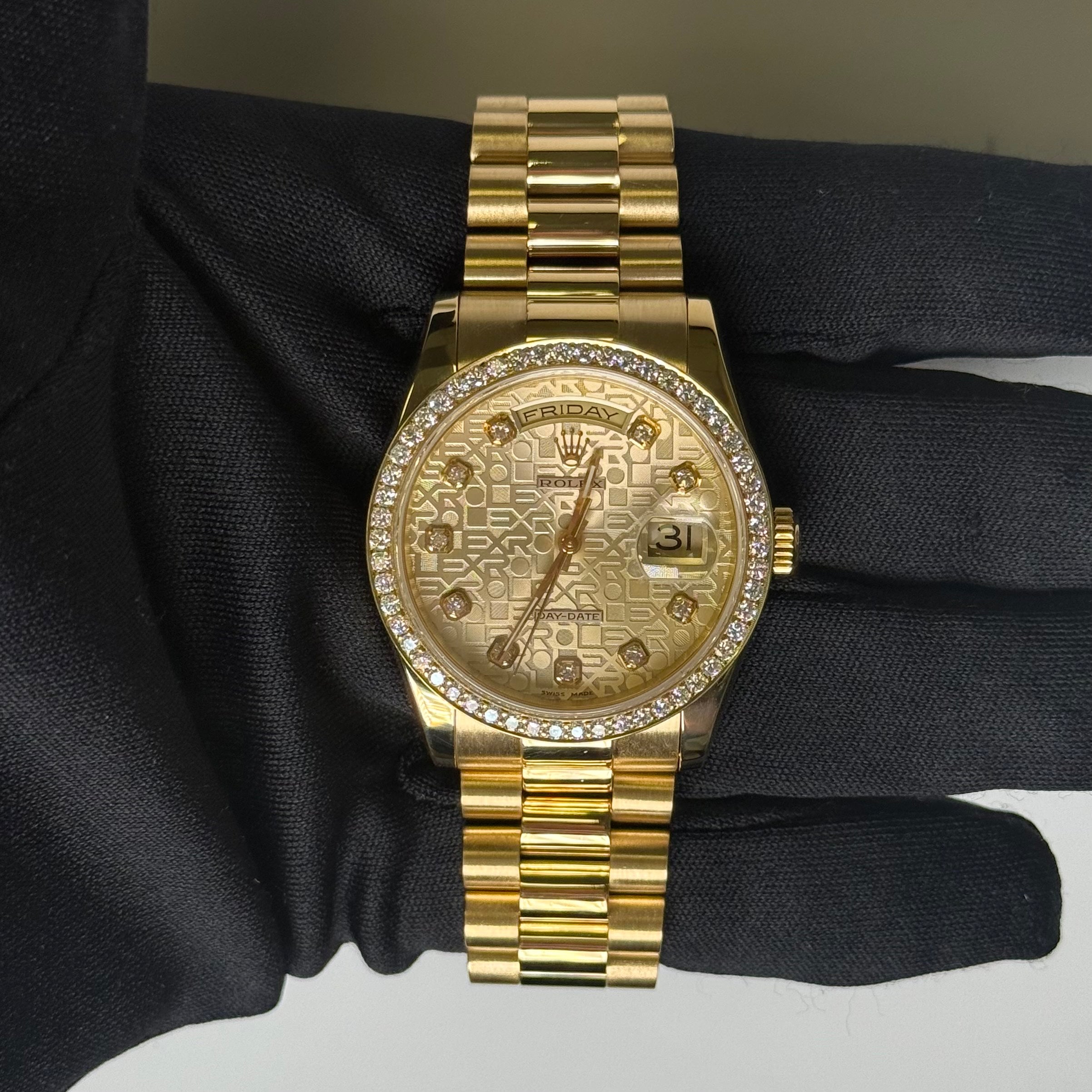 Rolex Day-Date 36mm Jubilee Dial Watch Ref# 118238