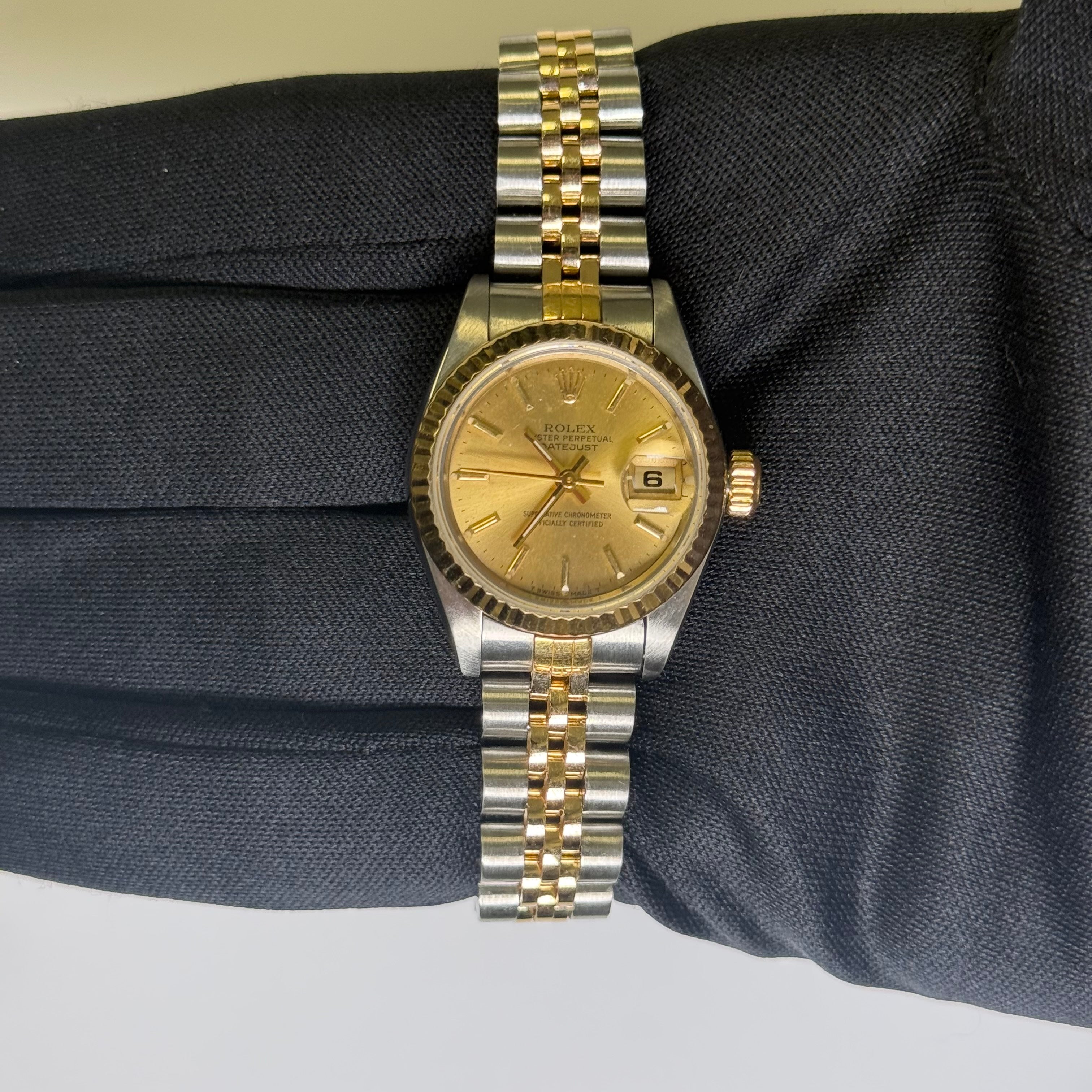 Rolex Datejust 26mm Champagne Dial Watch Ref# 69173