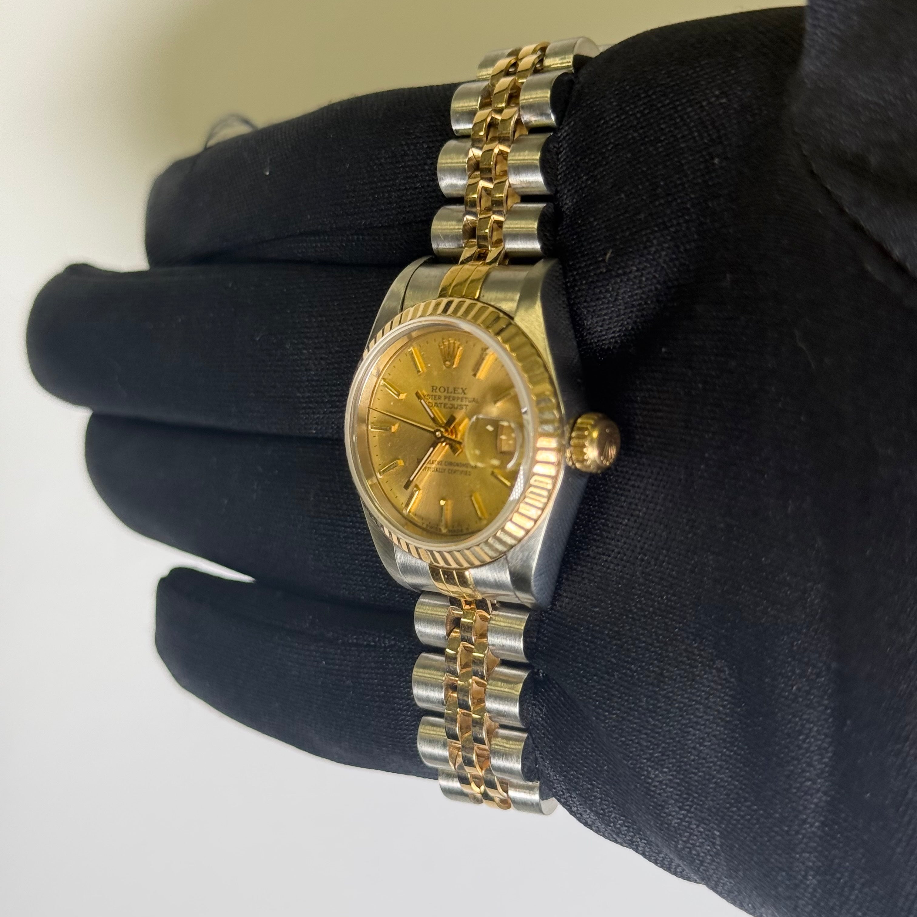 Rolex Datejust 26mm Champagne Dial Watch Ref# 69173