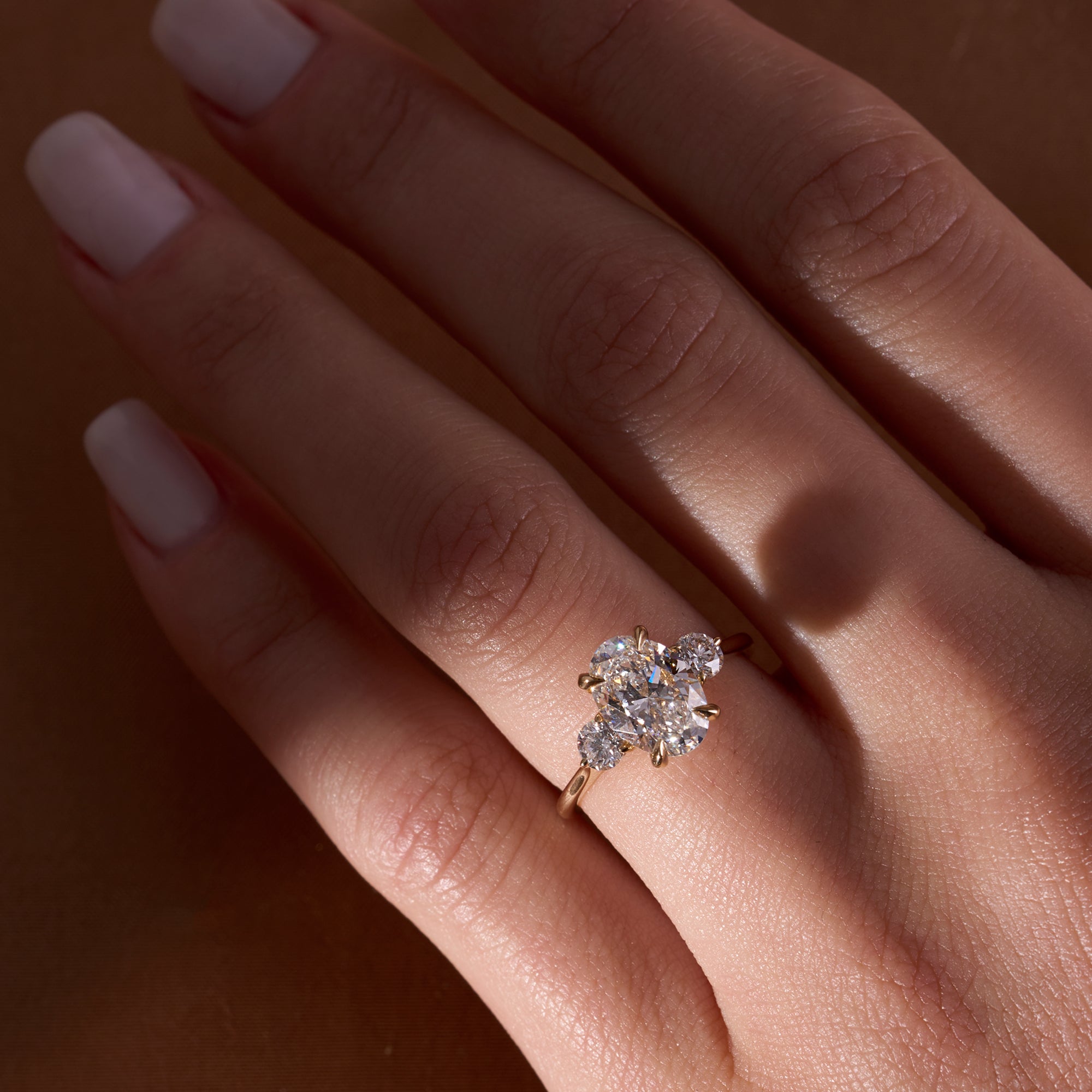 2.24 Oval Lab Diamond Three Stone Engagement Ring - Happy Jewelers Fine Jewelry Lifetime Warranty
