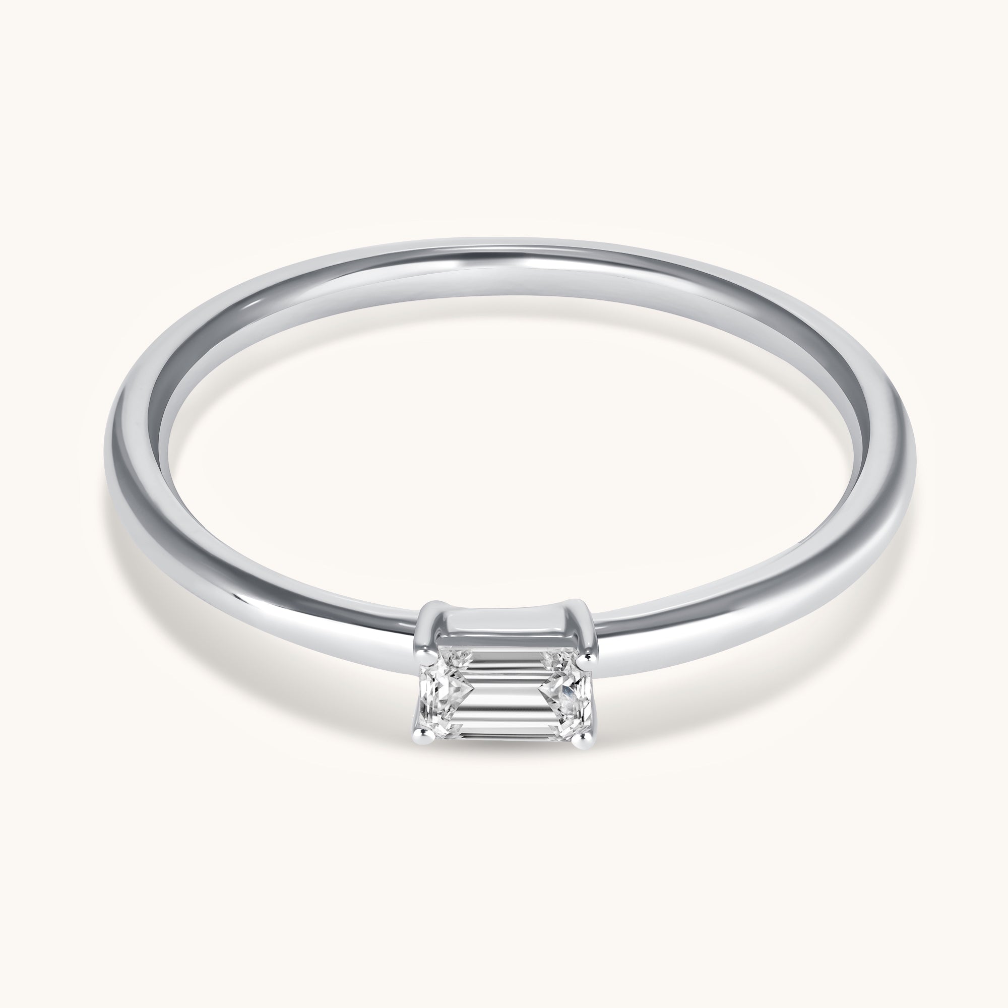 Petite Lab Diamond Solitaire Promise Ring - Happy Jewelers Fine Jewelry Lifetime Warranty