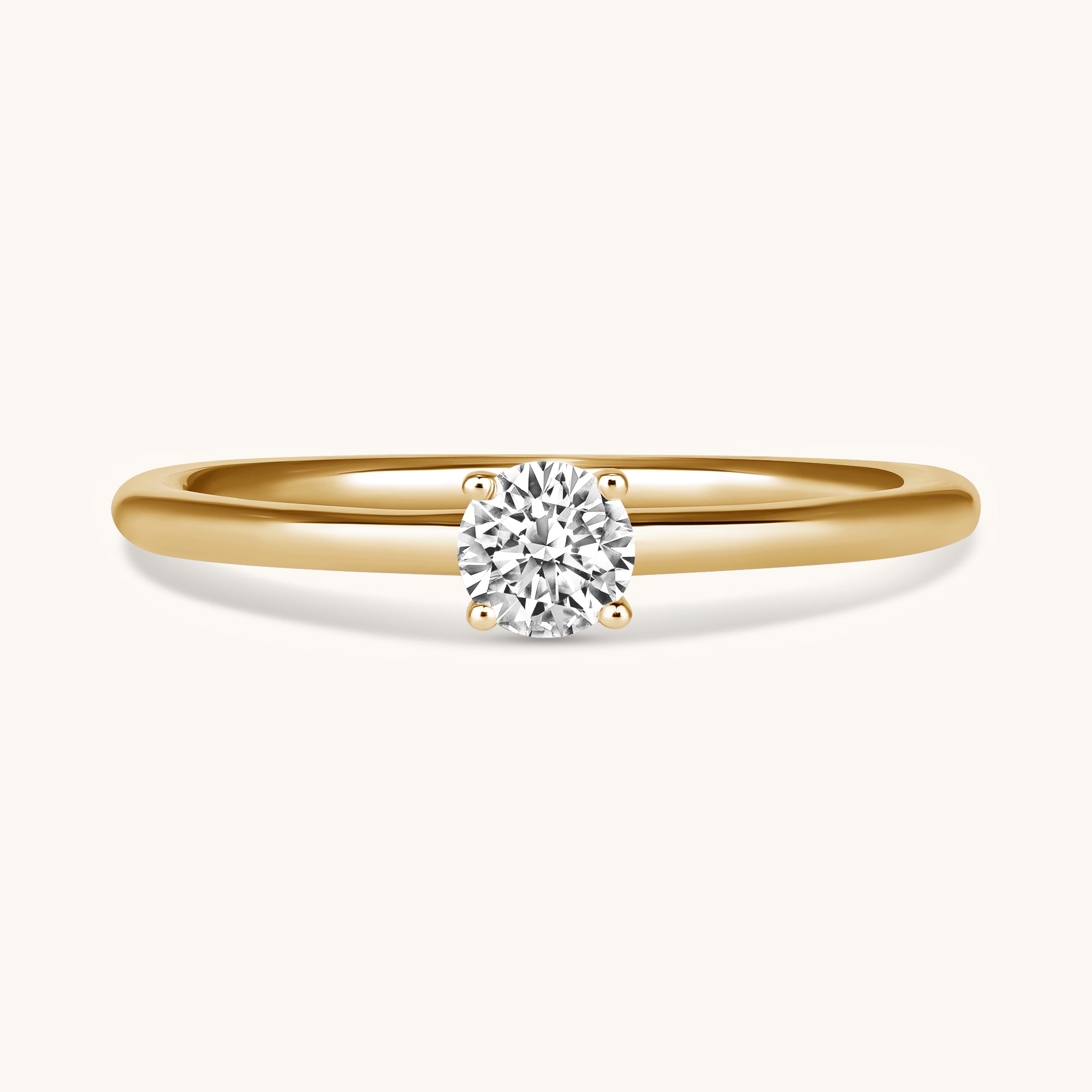 Petite Lab Diamond Solitaire Promise Ring - Happy Jewelers Fine Jewelry Lifetime Warranty