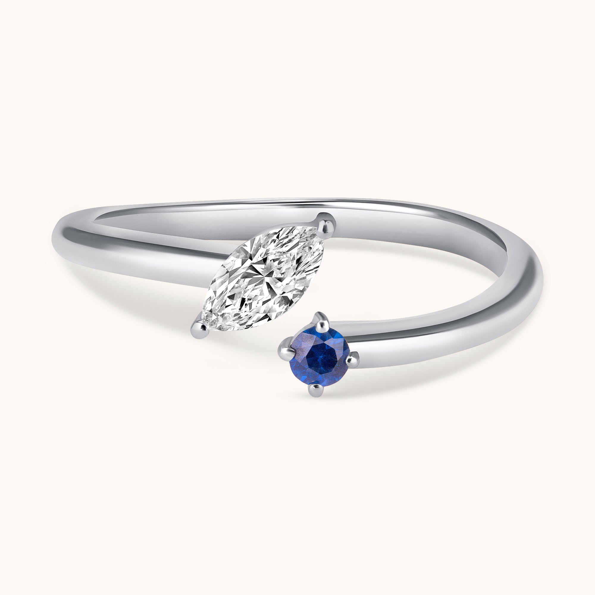 Lab Diamond and Birthstone Open Band
