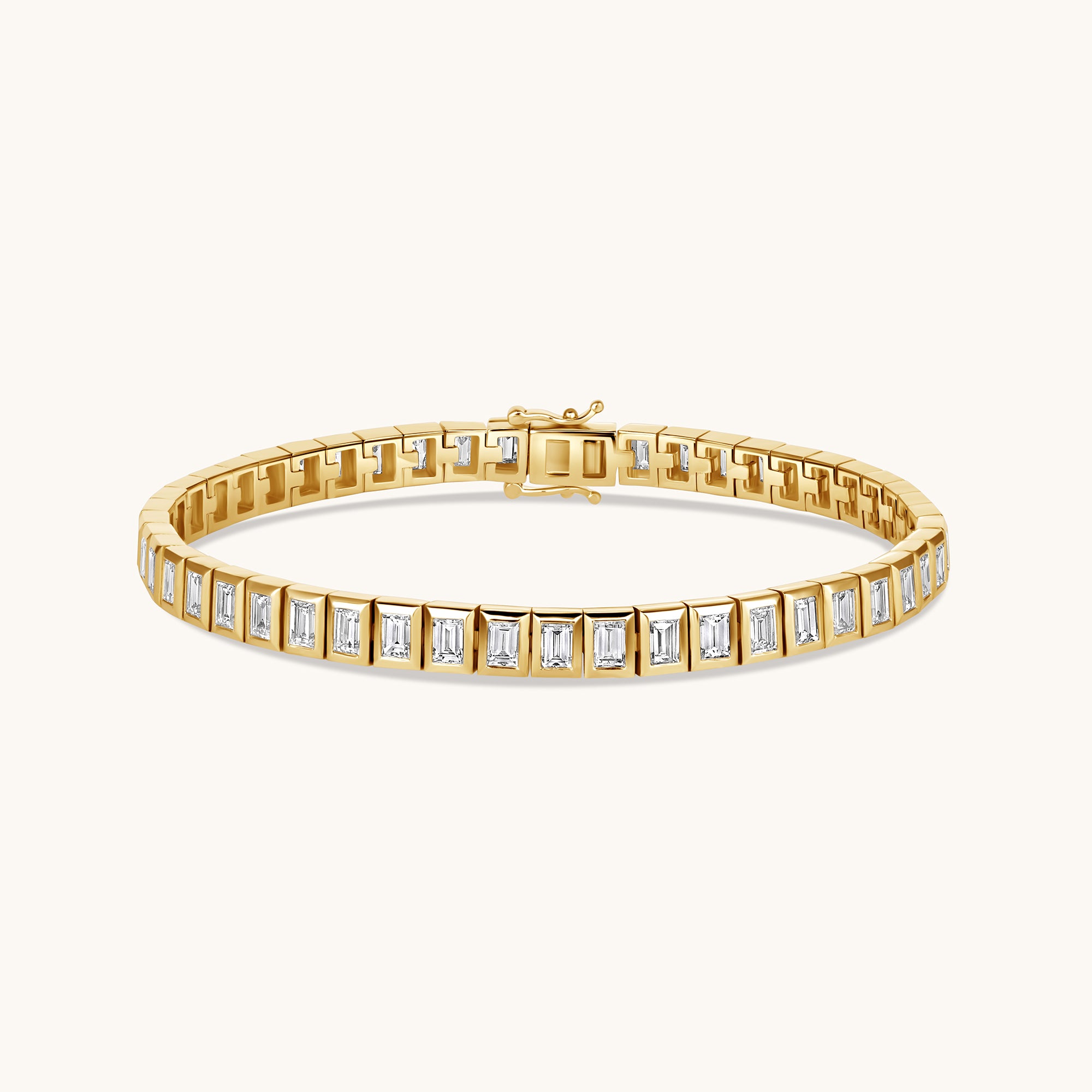 Bezel Set Baguette Lab Diamond Tennis Bracelet - Happy Jewelers Fine Jewelry Lifetime Warranty