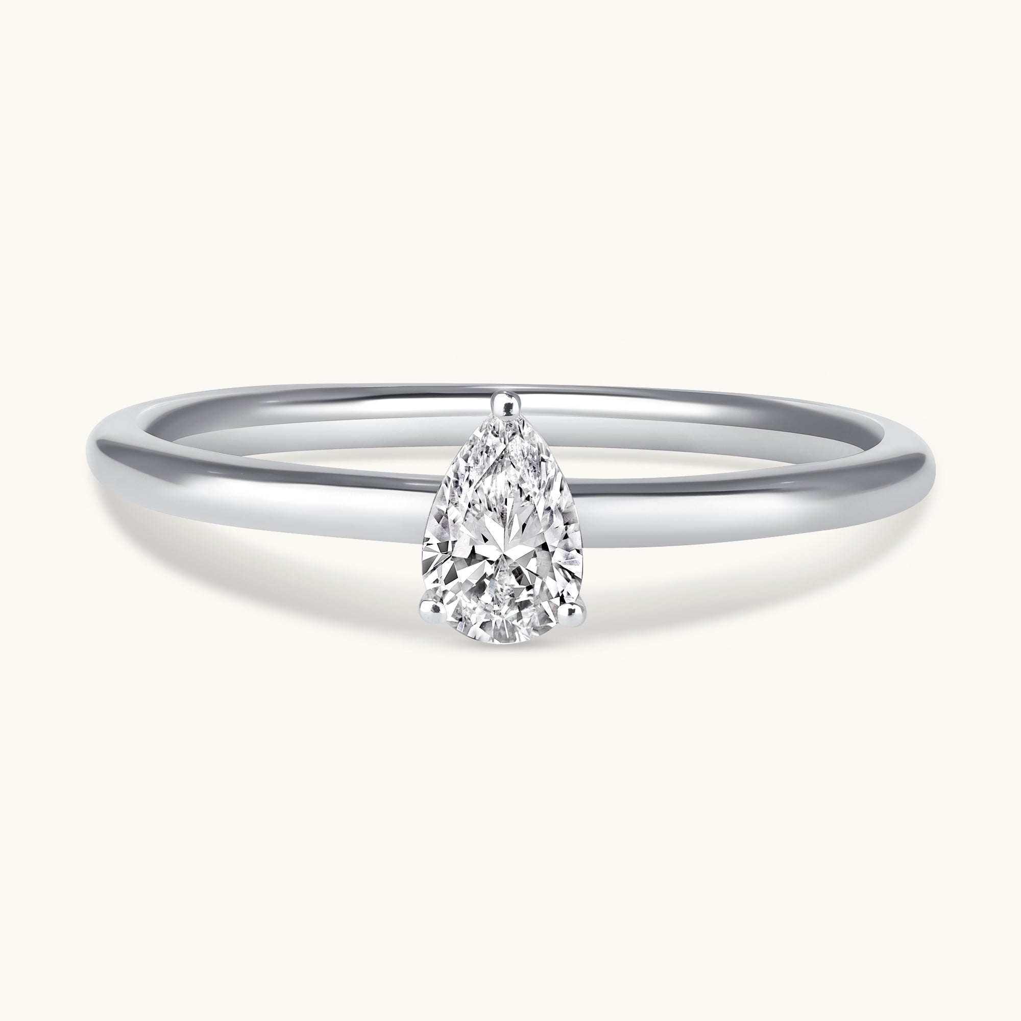 Petite Lab Diamond Solitaire Promise Ring - Happy Jewelers Fine Jewelry Lifetime Warranty