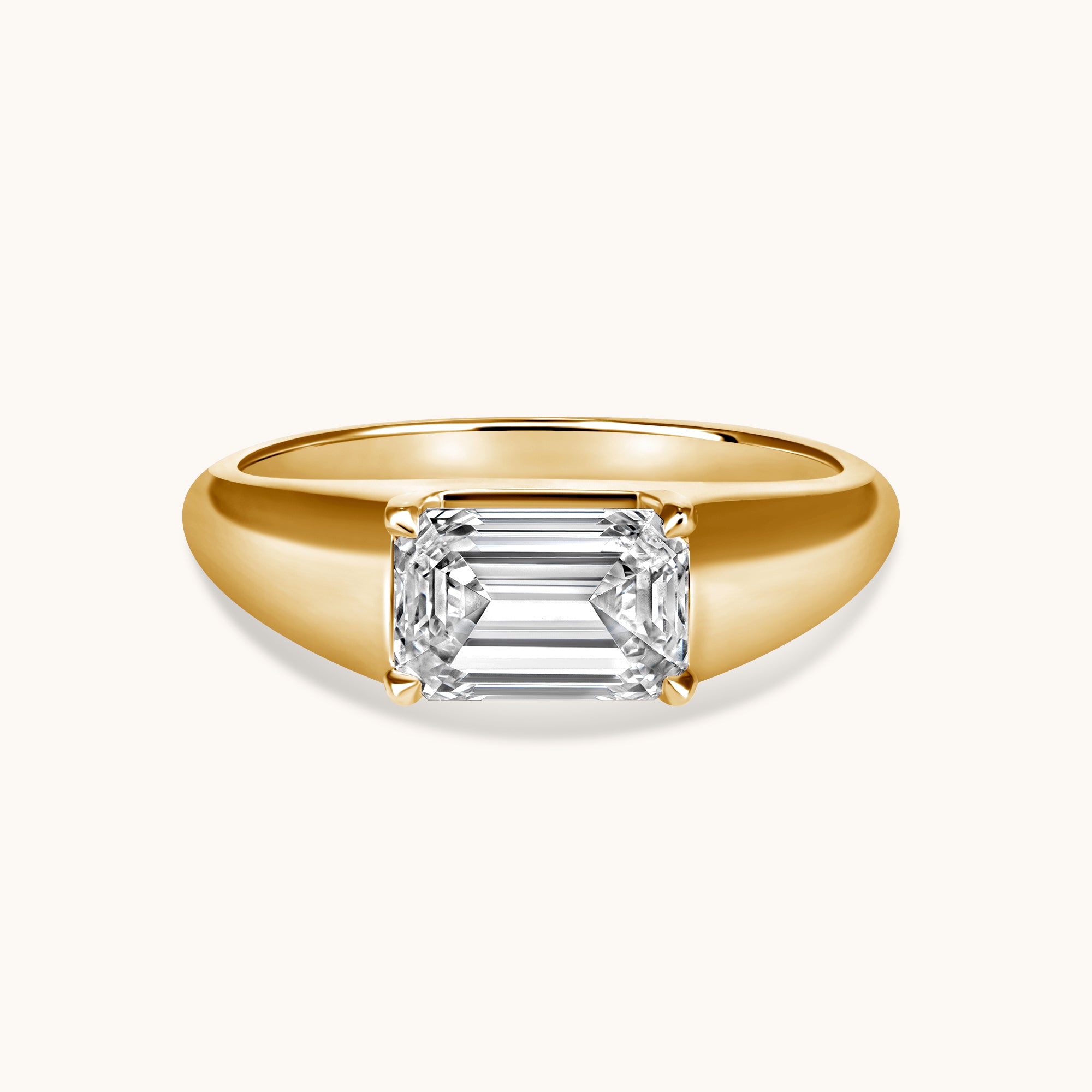 Emerald Lab Diamond Pinky Ring - Happy Jewelers Fine Jewelry Lifetime Warranty