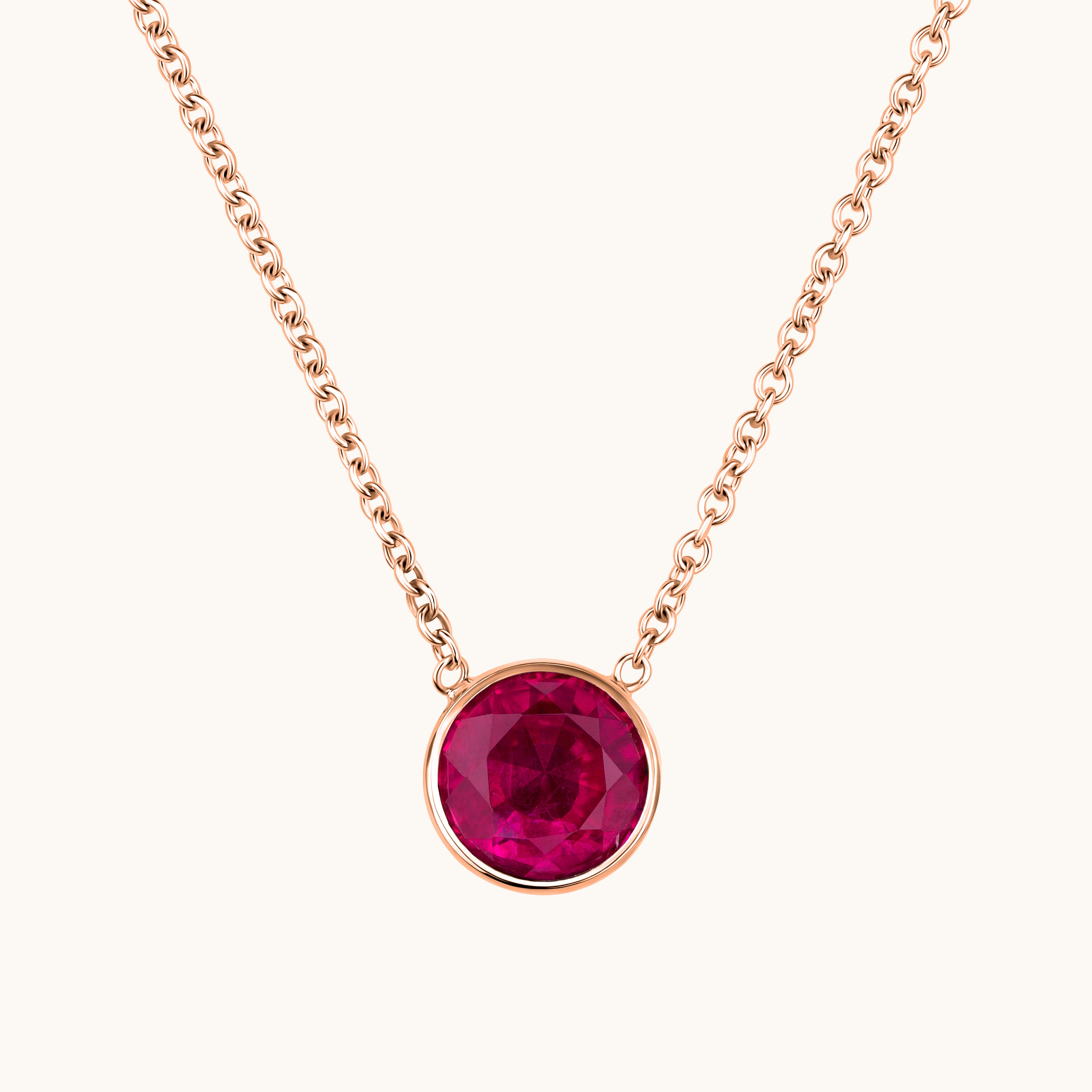 Bezel Set Solitaire Birthstone Pendant - Happy Jewelers Fine Jewelry Lifetime Warranty