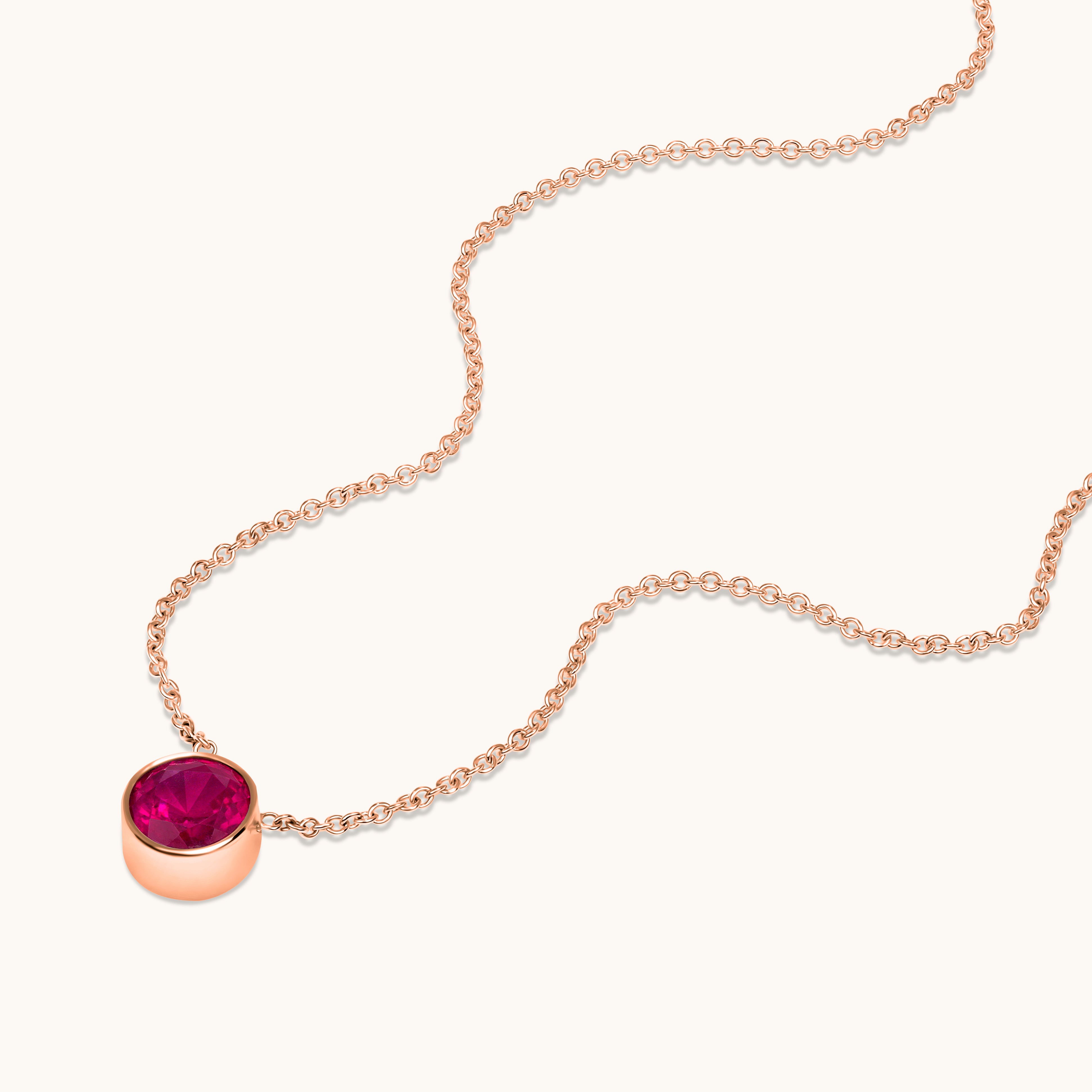 Bezel Set Solitaire Birthstone Pendant - Happy Jewelers Fine Jewelry Lifetime Warranty