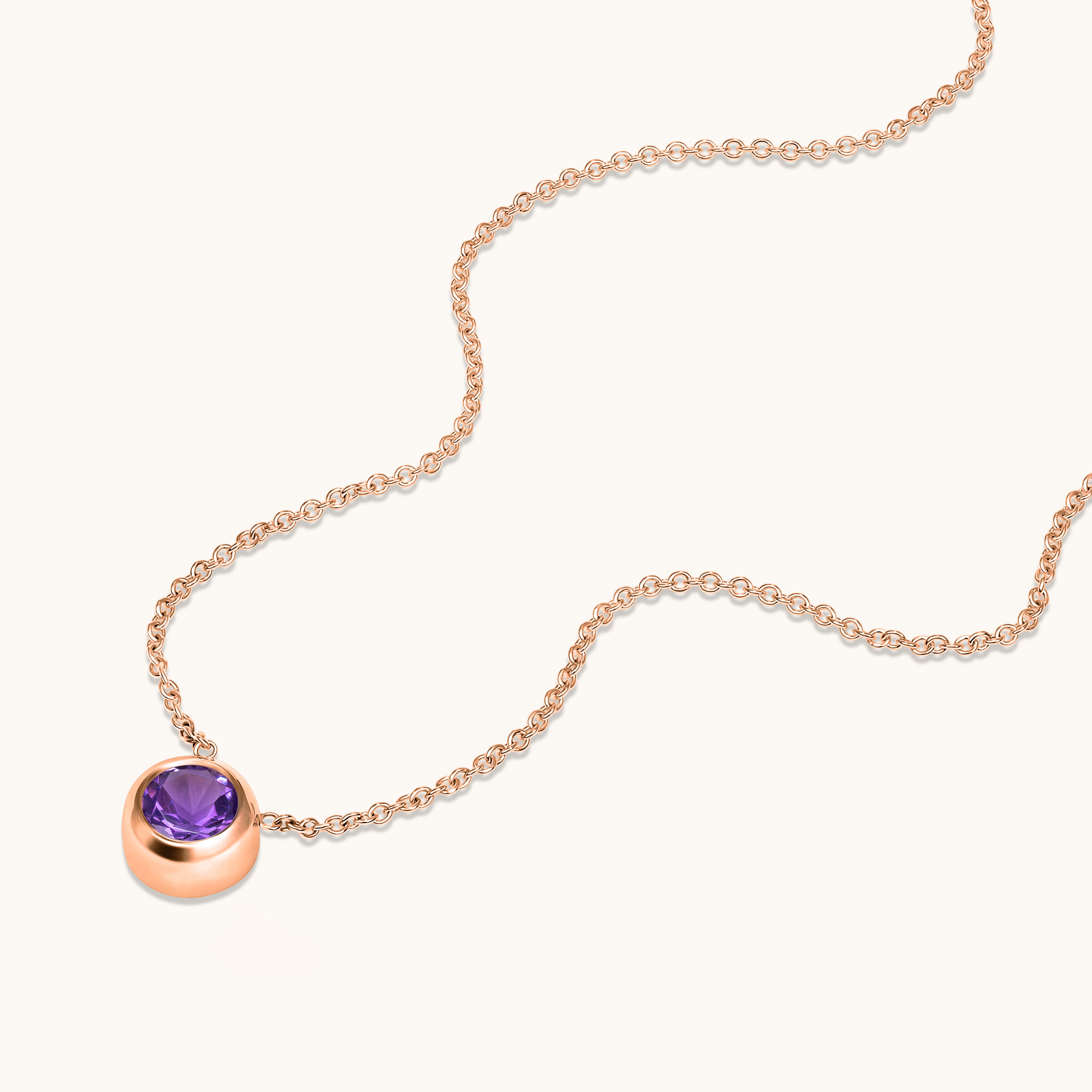 Bezel Set Solitaire Birthstone Pendant - Happy Jewelers Fine Jewelry Lifetime Warranty
