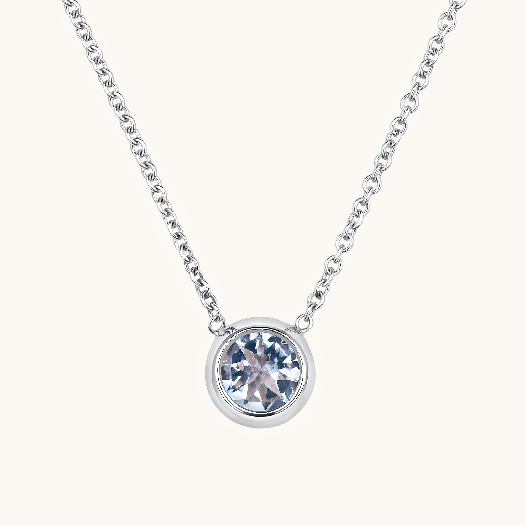 Bezel Set Solitaire Birthstone Pendant - Happy Jewelers Fine Jewelry Lifetime Warranty